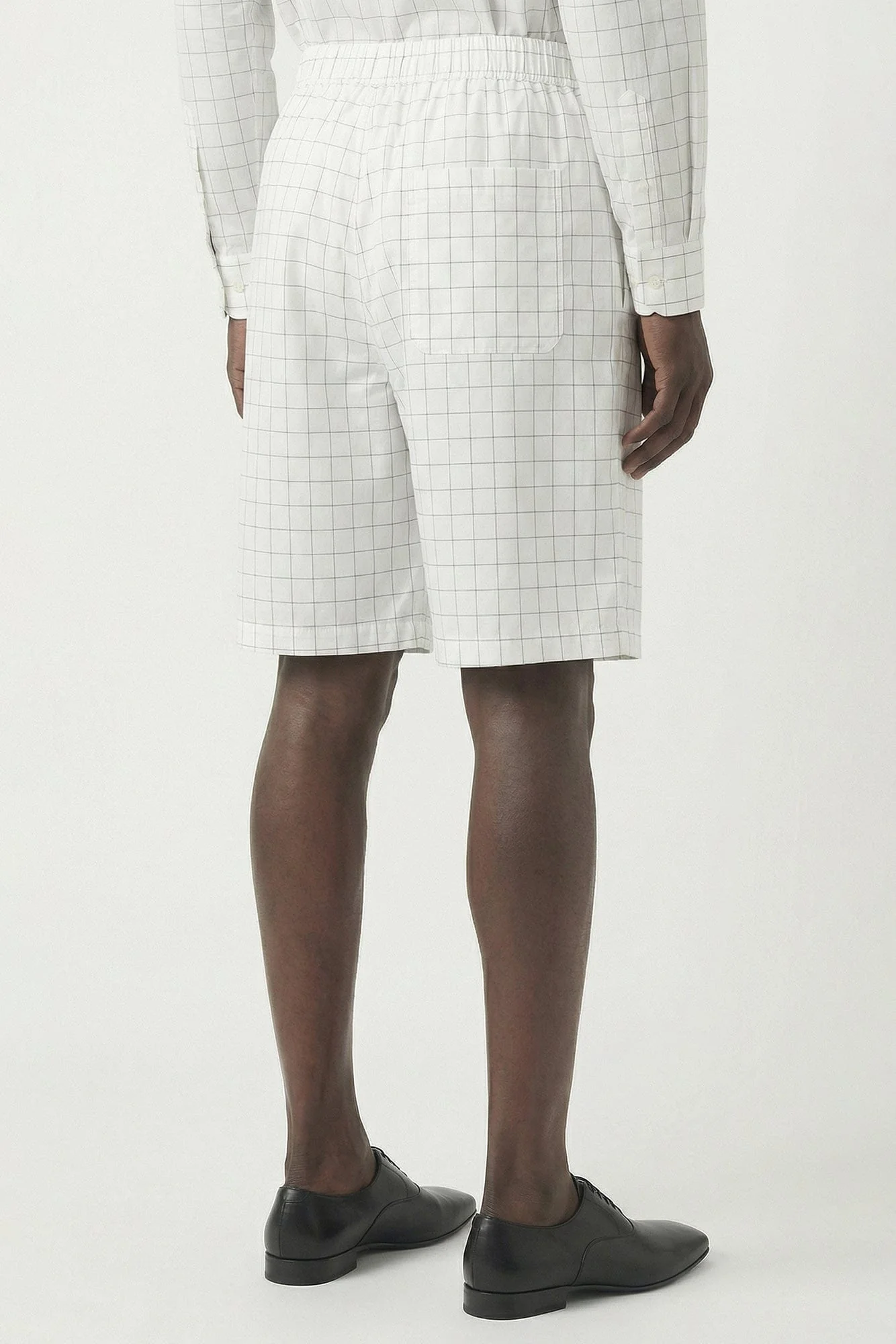 Acne Studios Checkered Shorts in White - Image 3