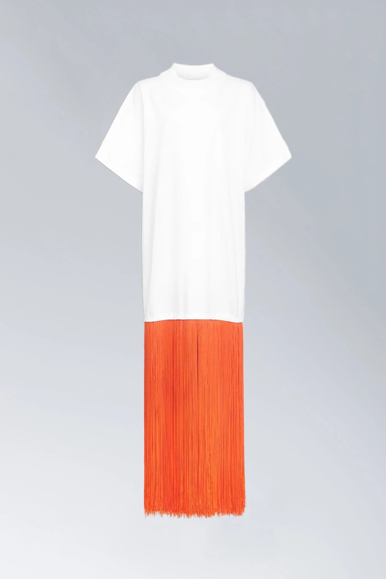 Alaïa Fringed T-Shirt in Blanc