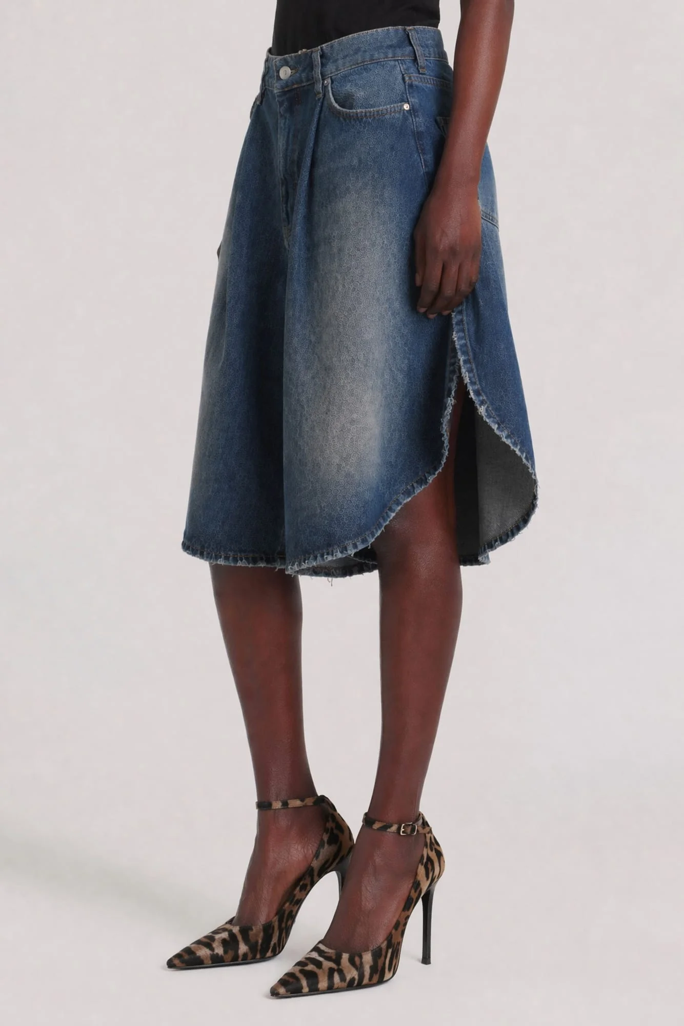Balenciaga Denim Tulipe Bermuda Shorts - Image 2