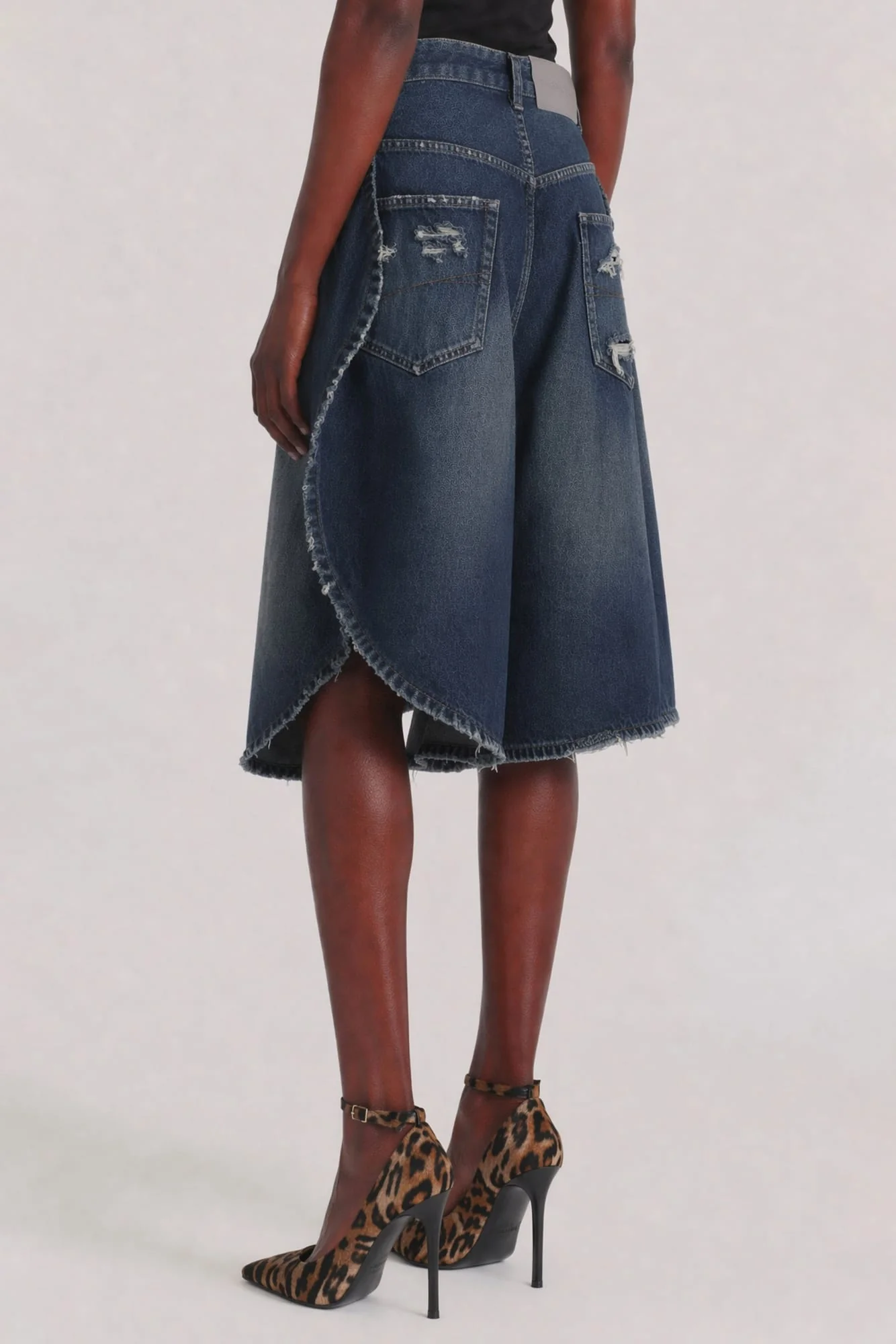 Balenciaga Denim Tulipe Bermuda Shorts - Image 3
