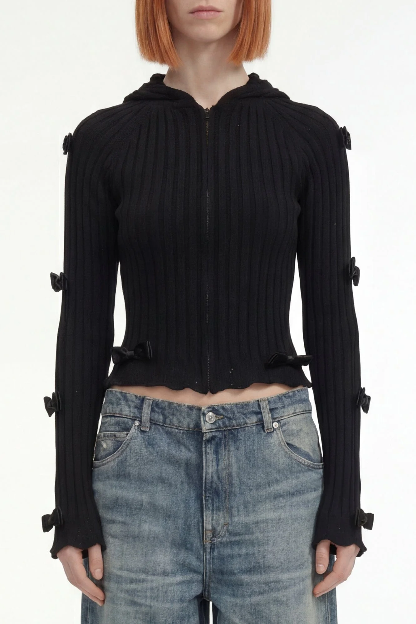 Balenciaga Ribbon Zip-Up Hoodie SS26
