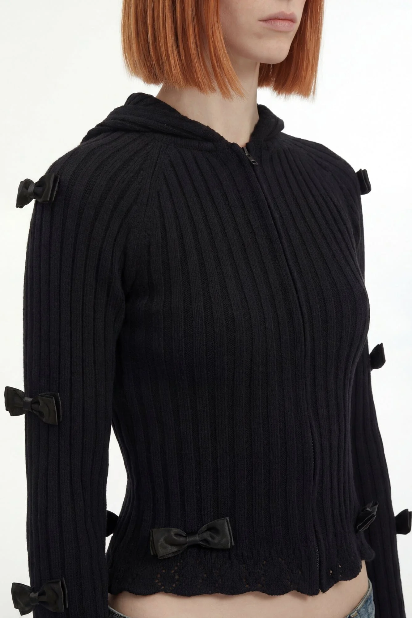 Balenciaga Ribbon Zip-Up Hoodie SS26 - Image 2