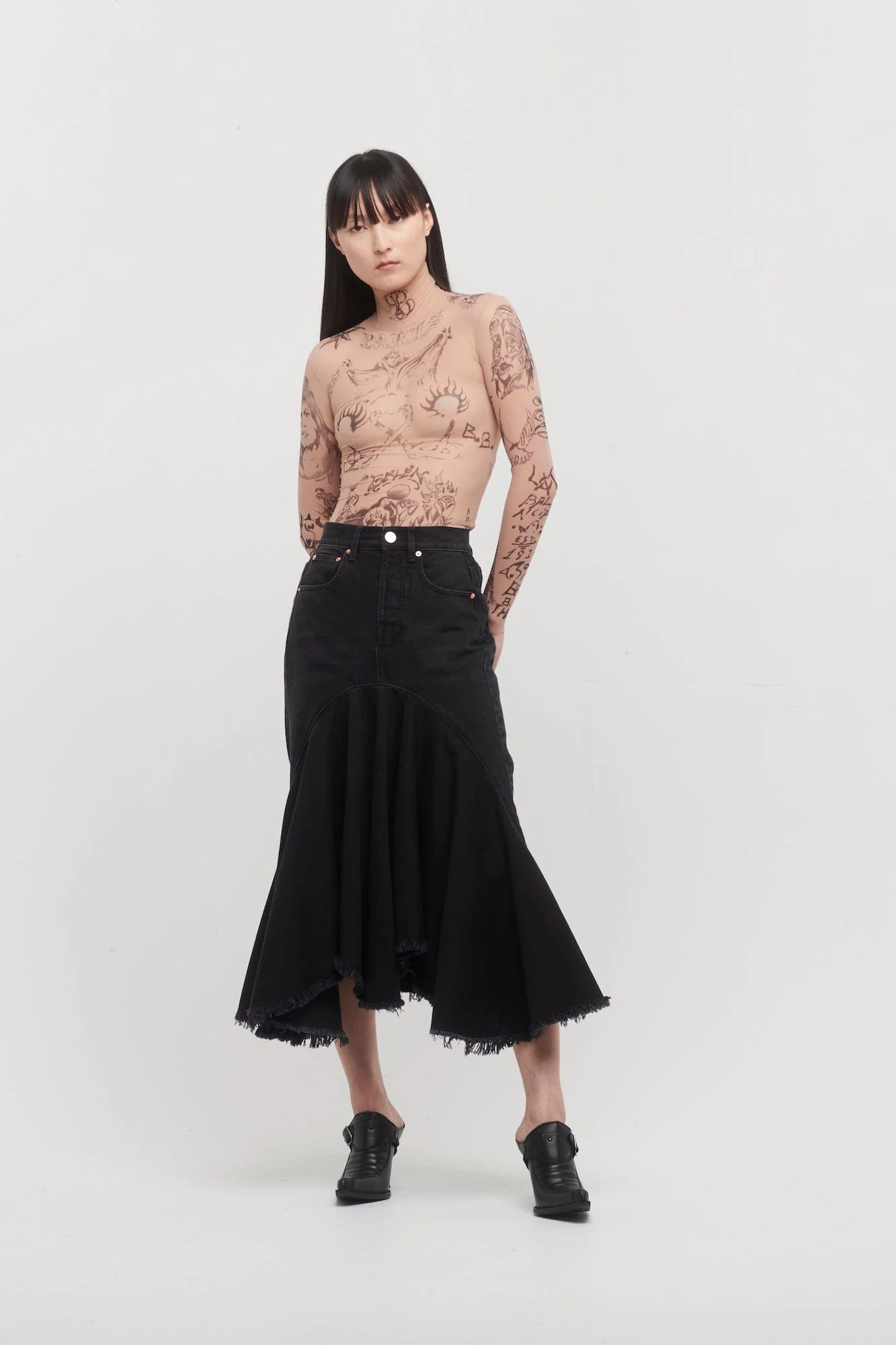 Balenciaga Tattoo Top in Light Beige - Image 4