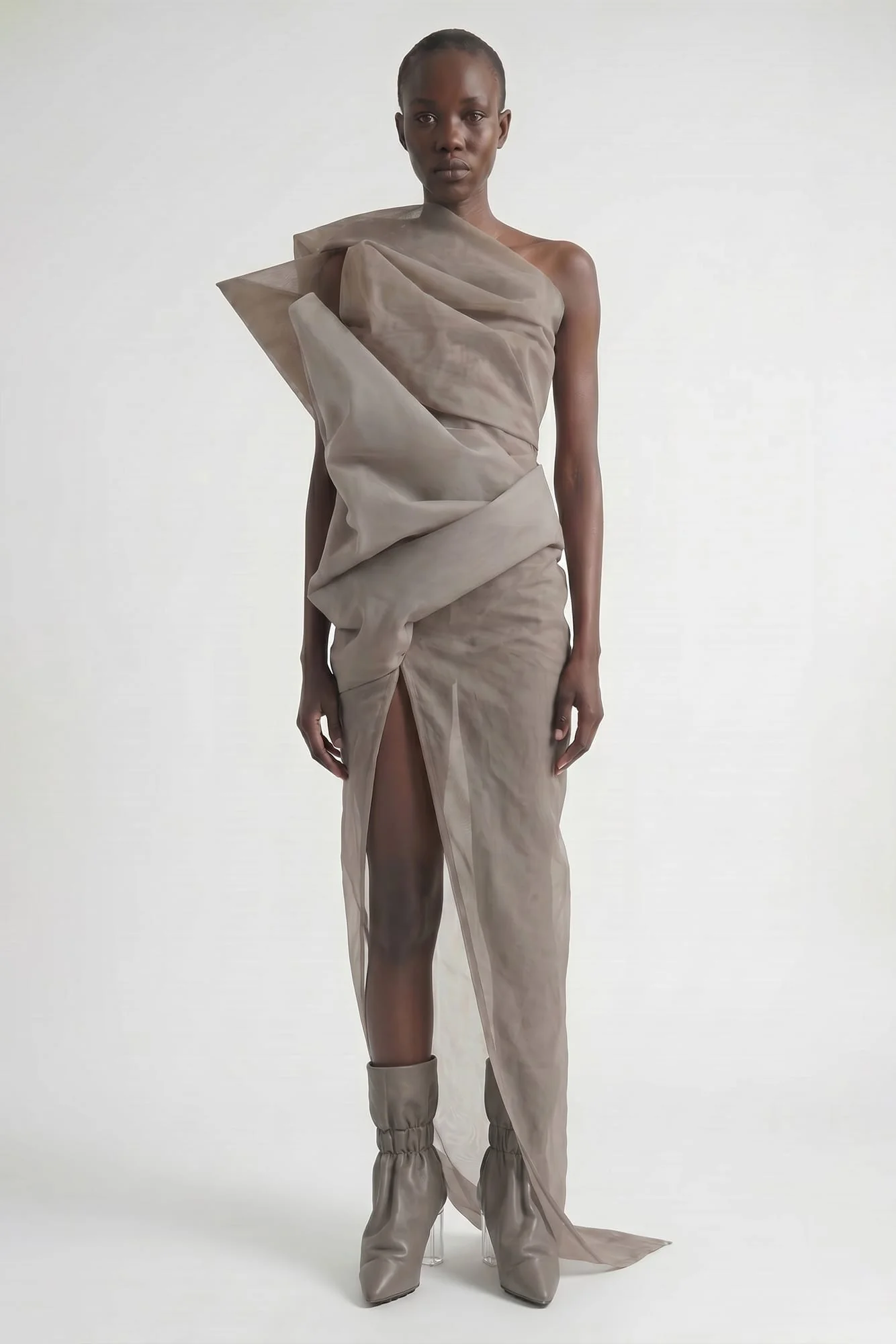 Rick Owens Claudia Bustier Top in Dust - Image 4