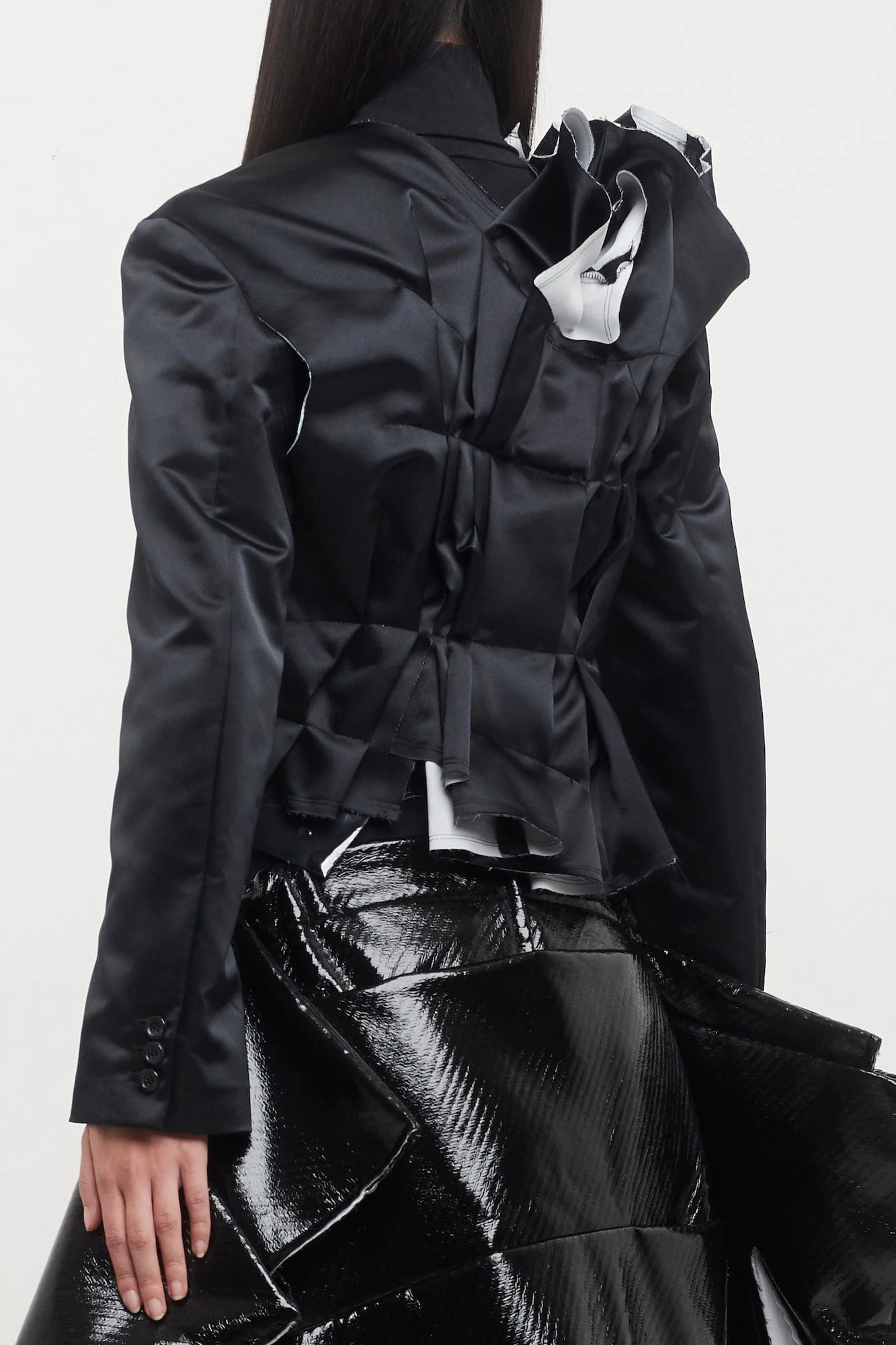 Comme des Garçons Deconstructed Ruched Jacket - Image 4