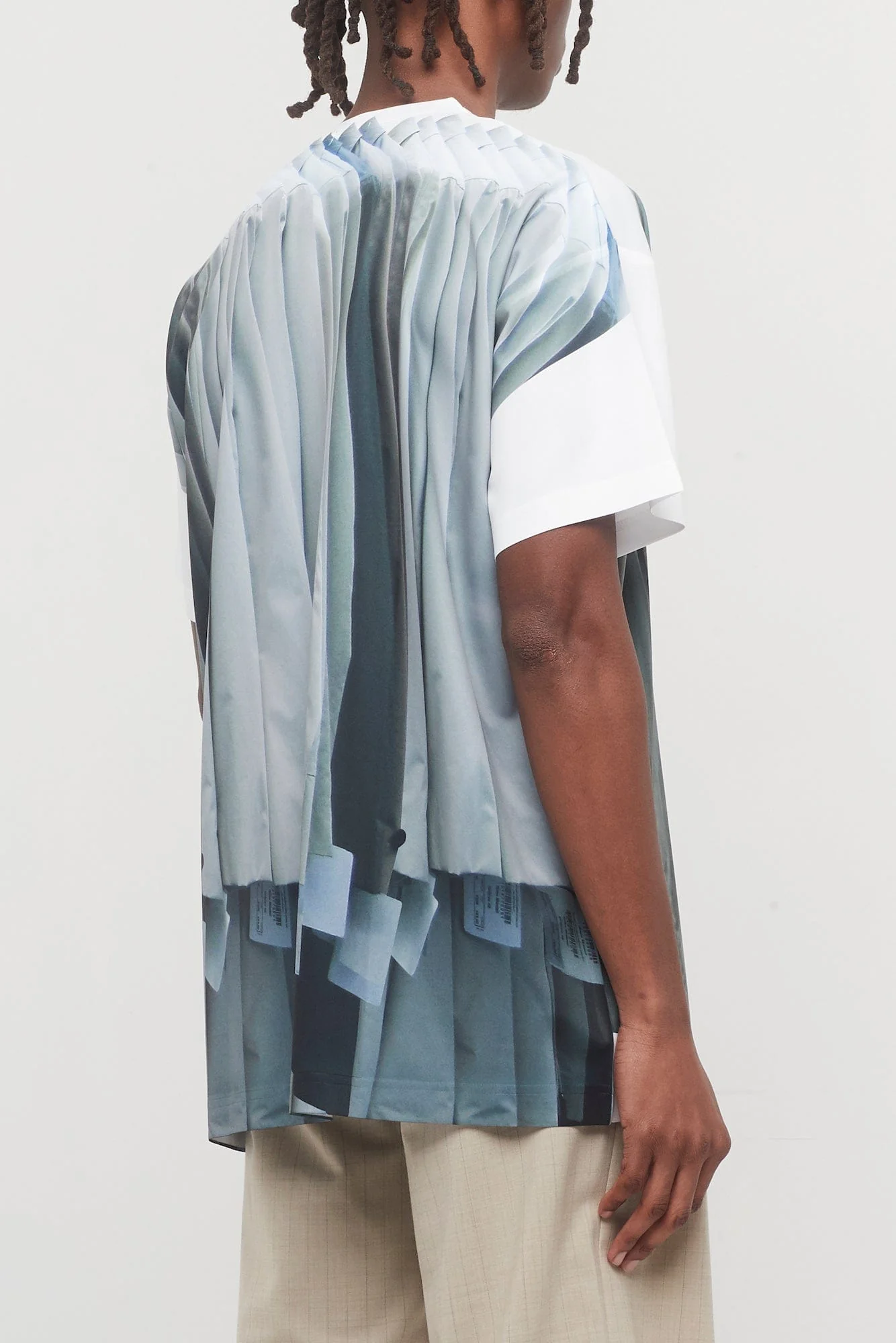 Comme Des Garçons Homme Plus Tromp-L'œil T-Shirt in Grey - Image 3