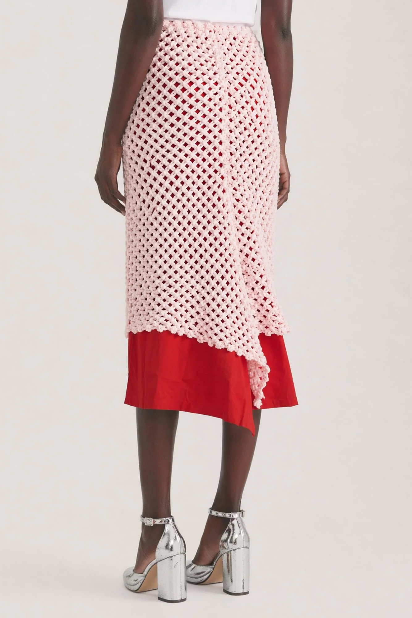 Comme Des Garçons Tailored Skirt in Red - Image 3
