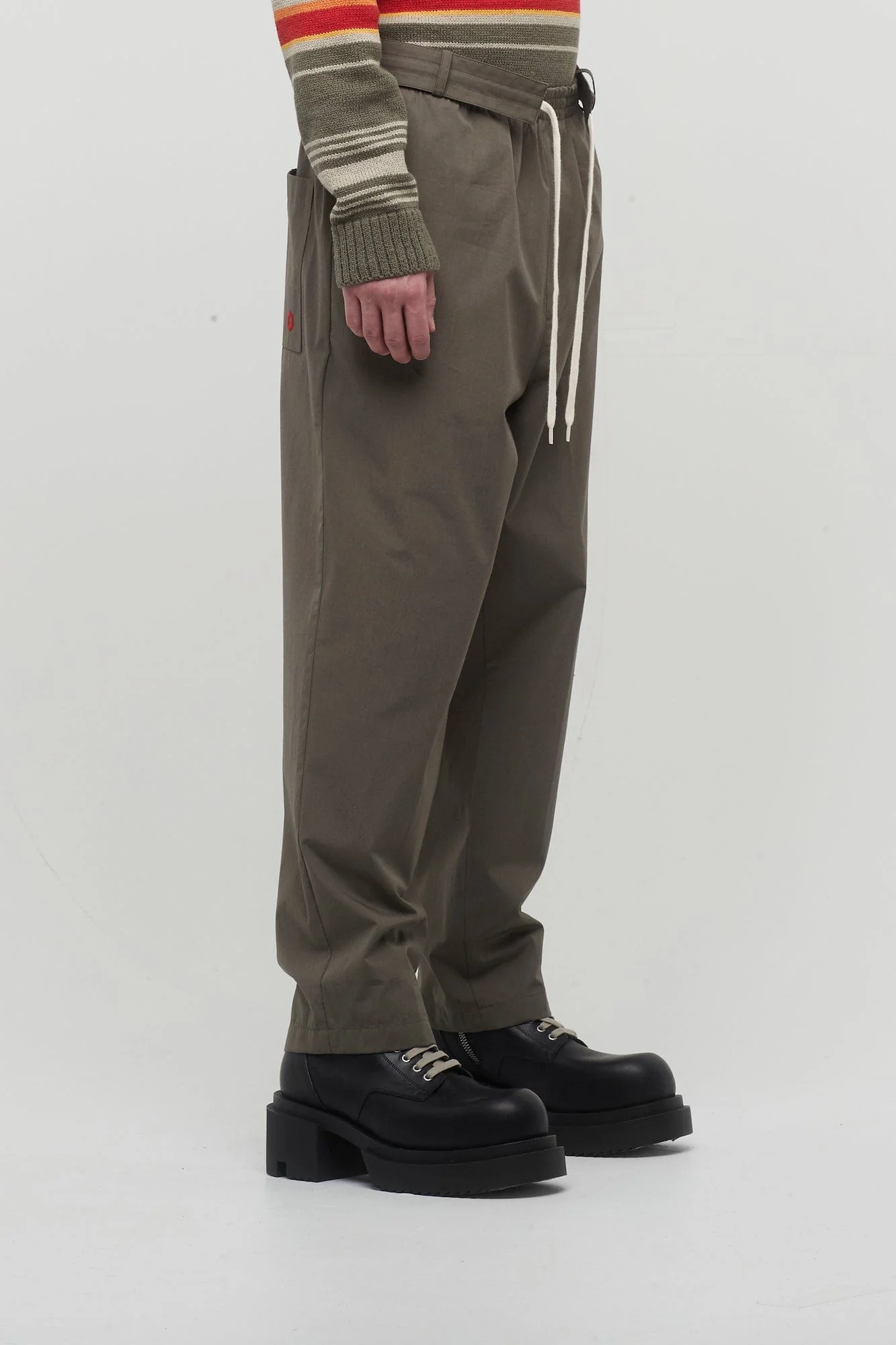 Craig Green Circle Worker Trouser in Olive - Image 2