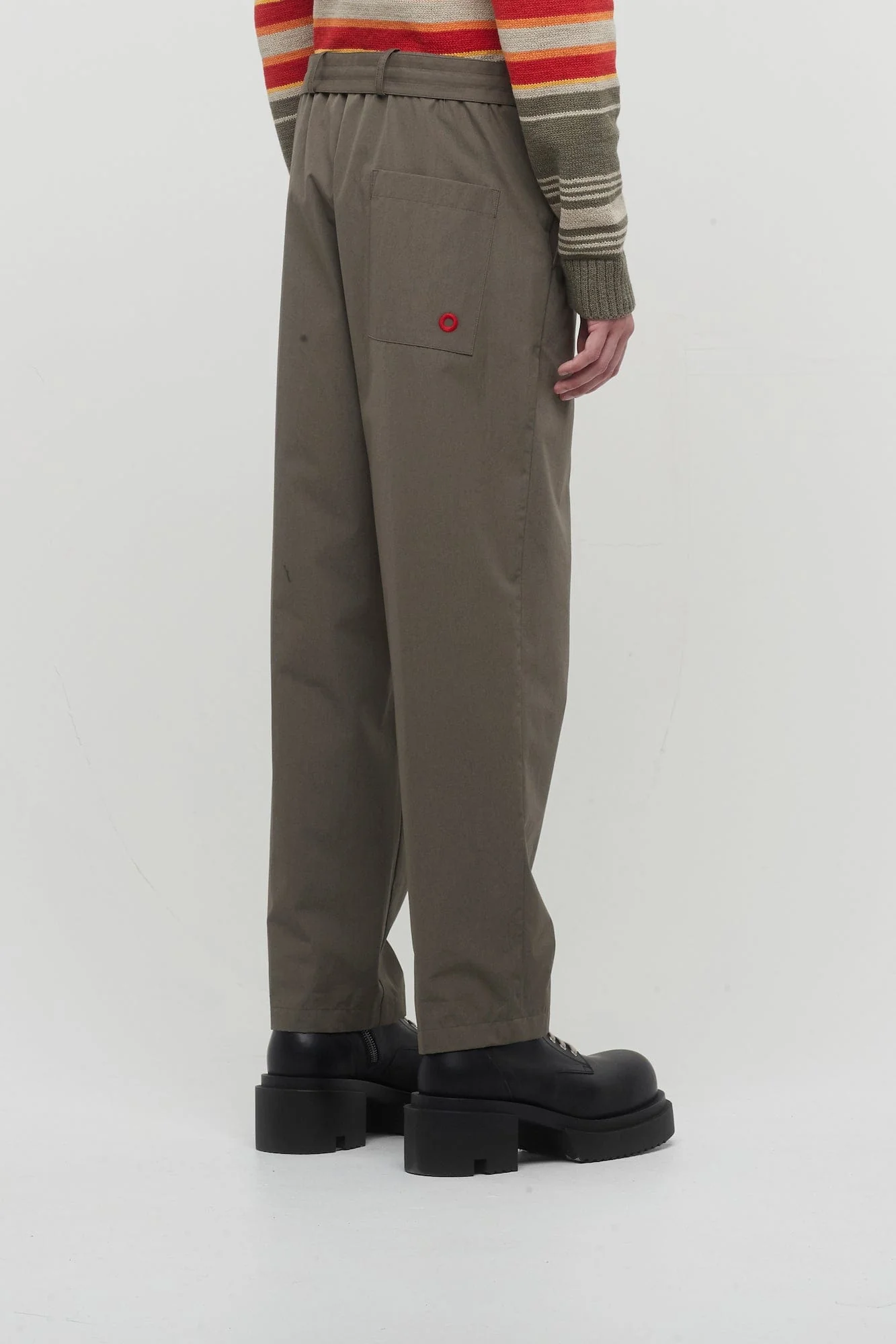 Craig Green Circle Worker Trouser in Olive - Image 3