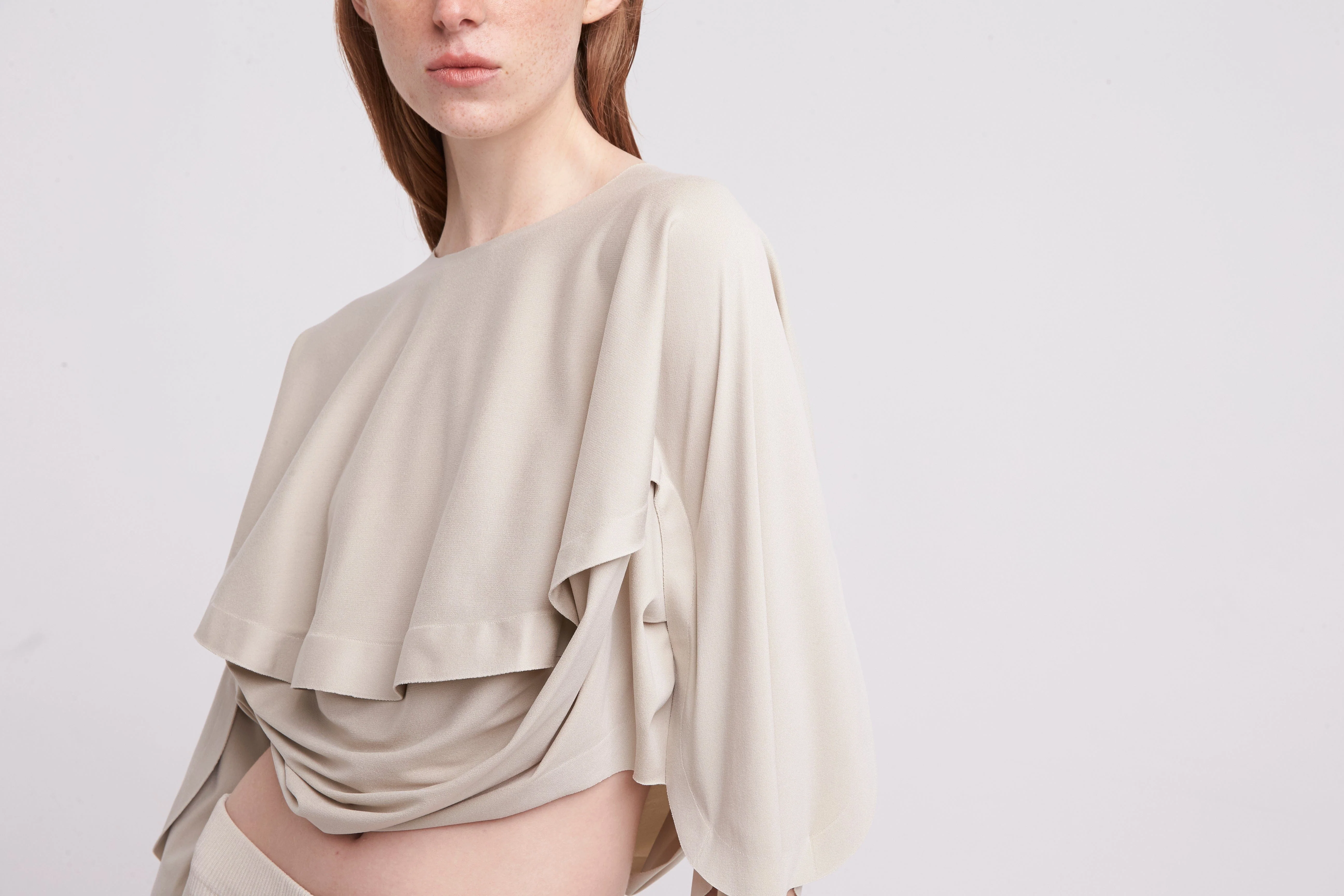 Pleats Please Issey Miyake A-POC Roar Top in Greige - Image 5