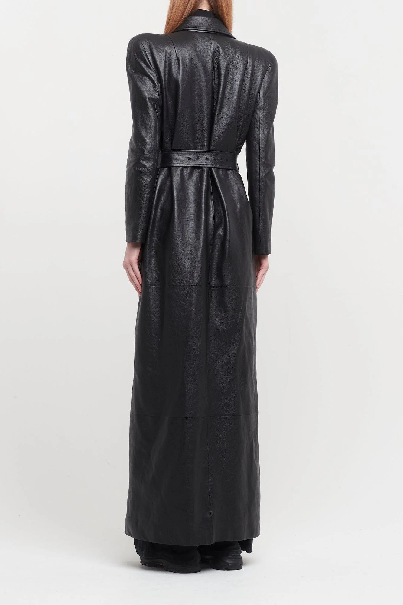Balenciaga Maxi Leather Trench Coat - Image 3