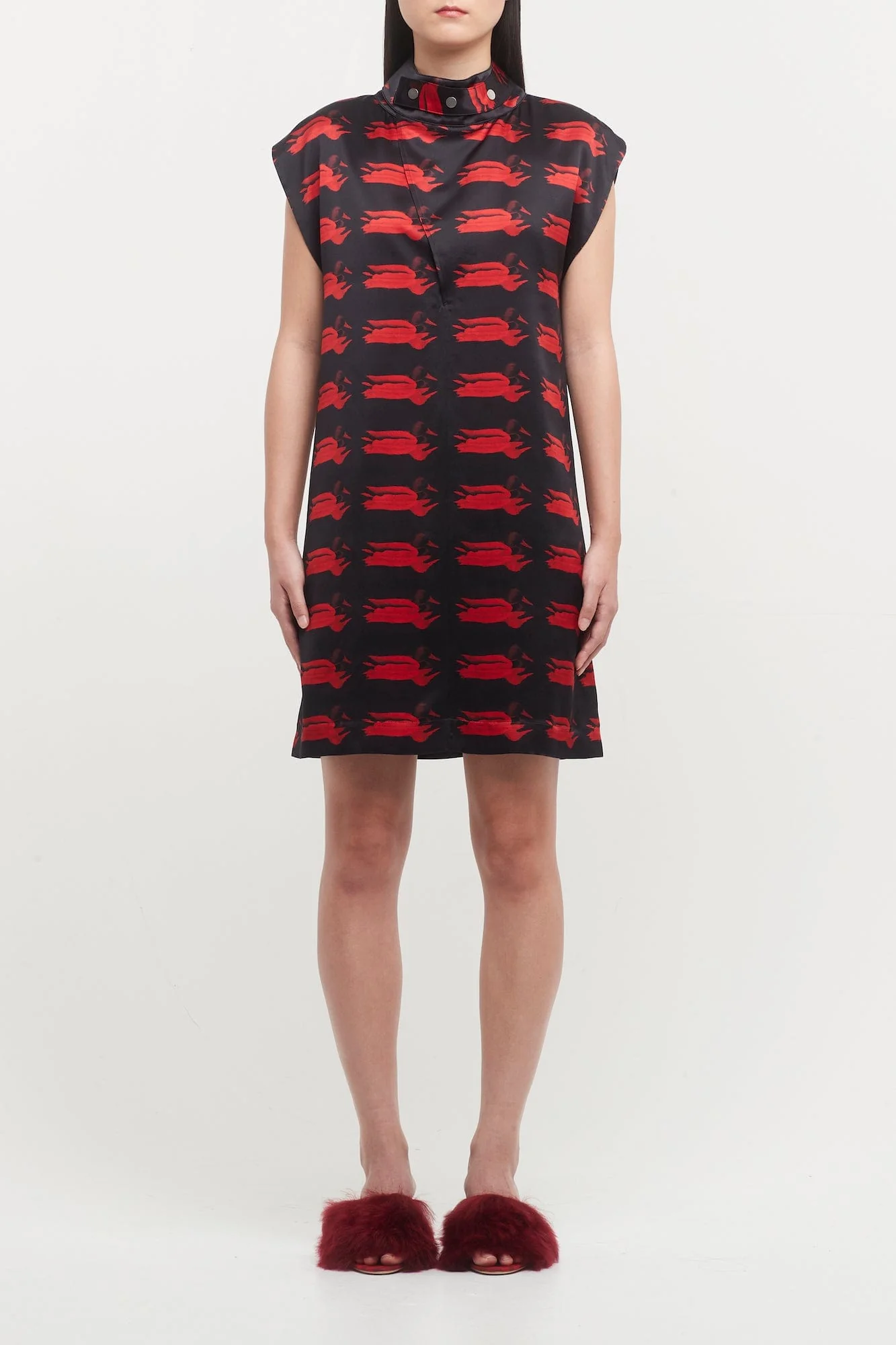 Burberry Black IP Pattern Dress