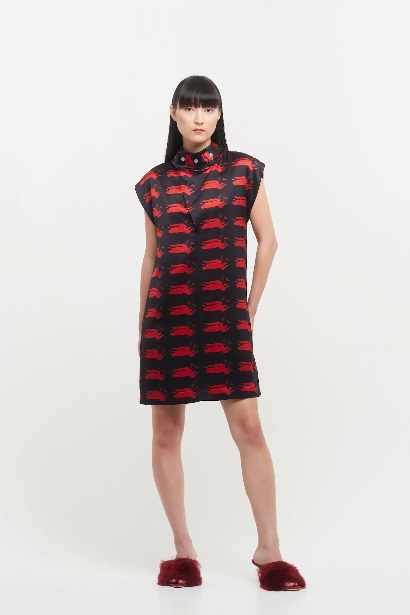 Burberry Black IP Pattern Dress - Image 4