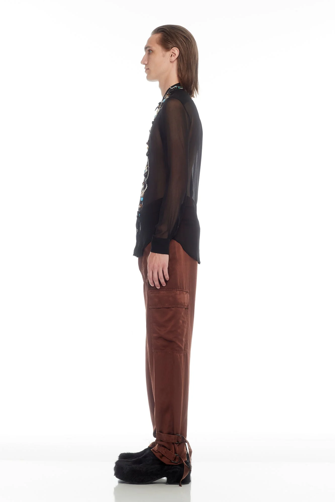 Dries Van Noten Celdon Emroidered Shirt in Black - Image 2