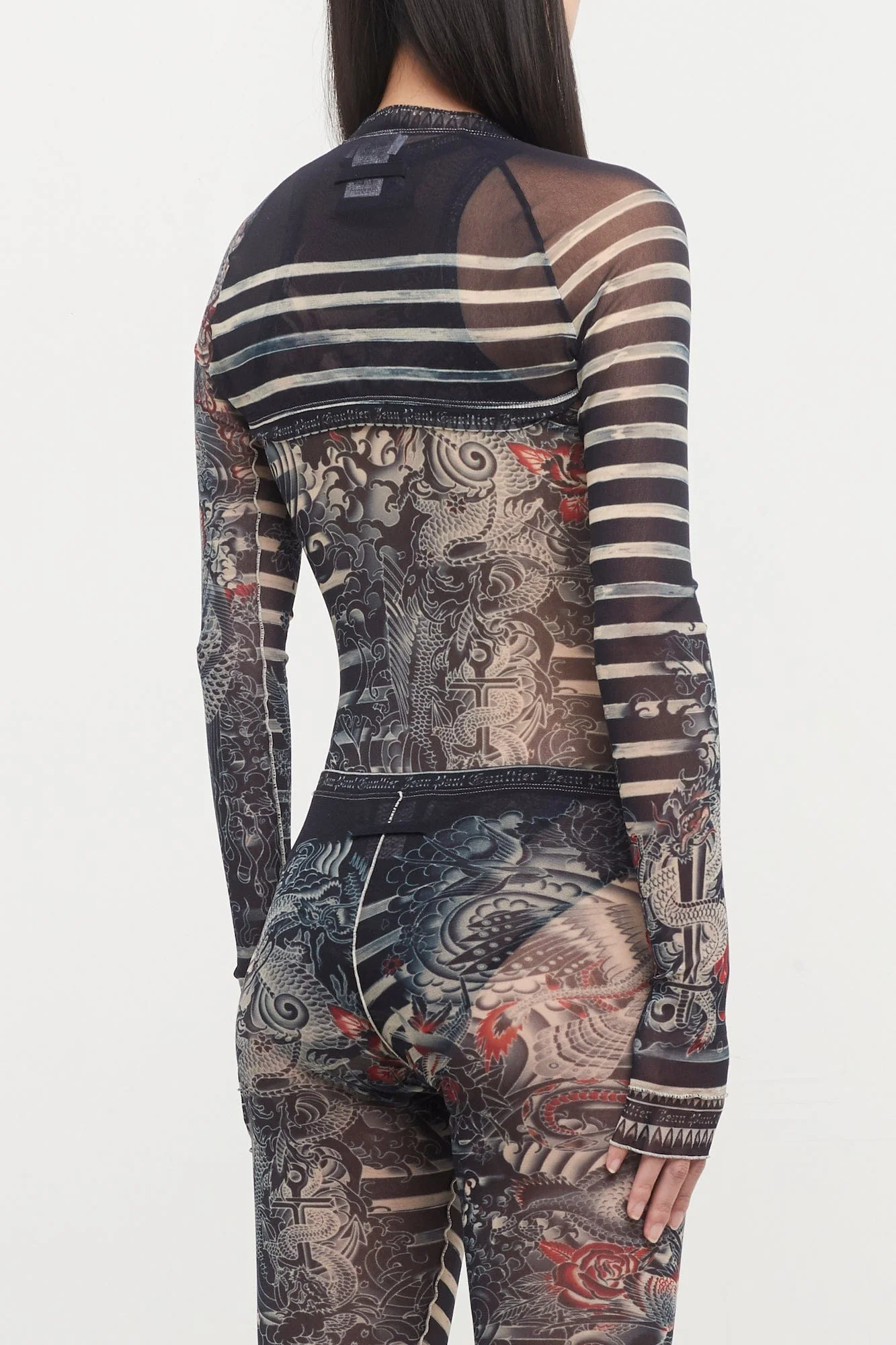 Jean Paul Gaultier Mariniere Tattoo Long Sleeve Shawl - Image 3