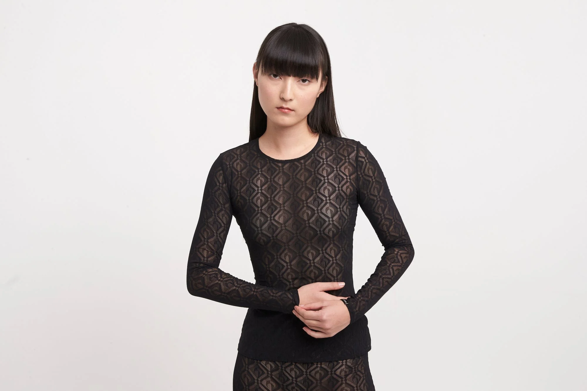 Marine Serre Monogram Mesh Jacquard Second Skin - Image 5