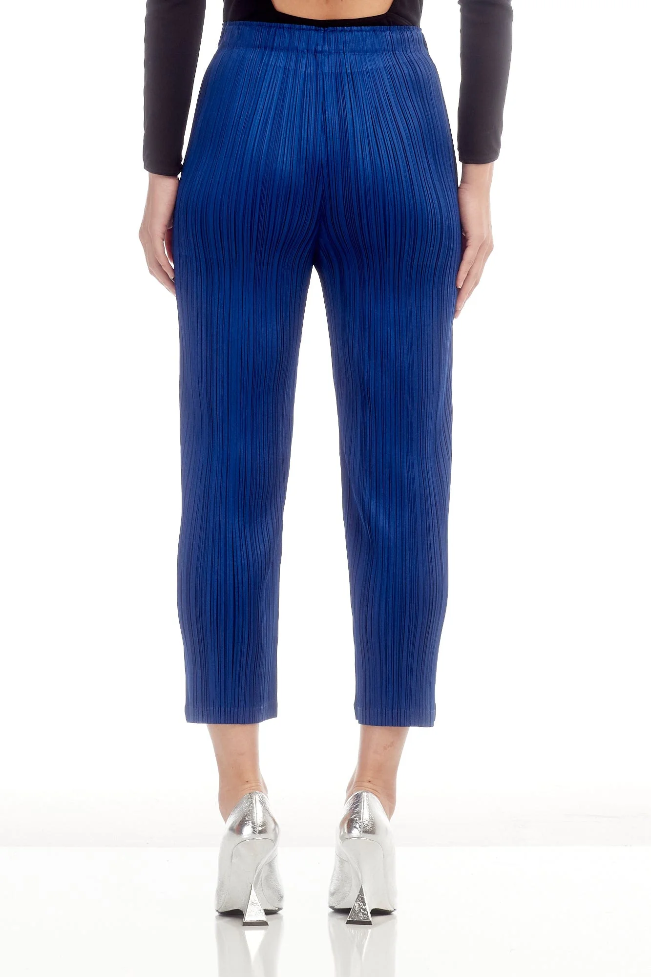 Pleats Please Issey Miyake MC August Bottom in Deep Blue - Image 3