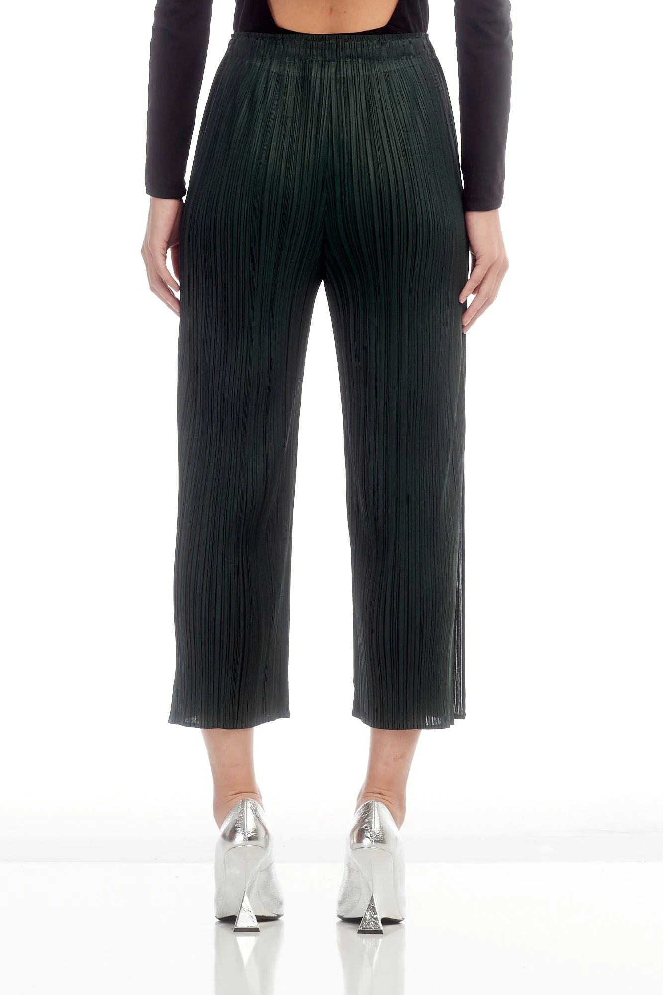 Pleats Please Issey Miyake MC July Bottom in Dark Green - Image 3