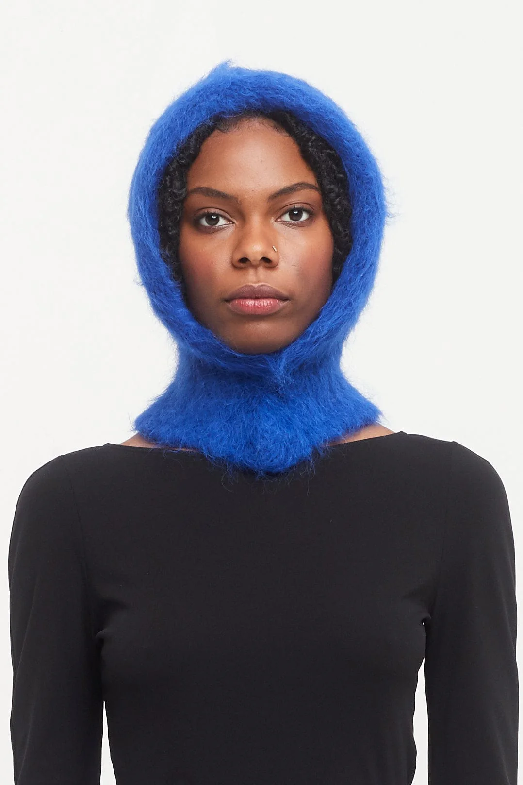 Melitta Baumeister Blue Hand Knit Balaclava
