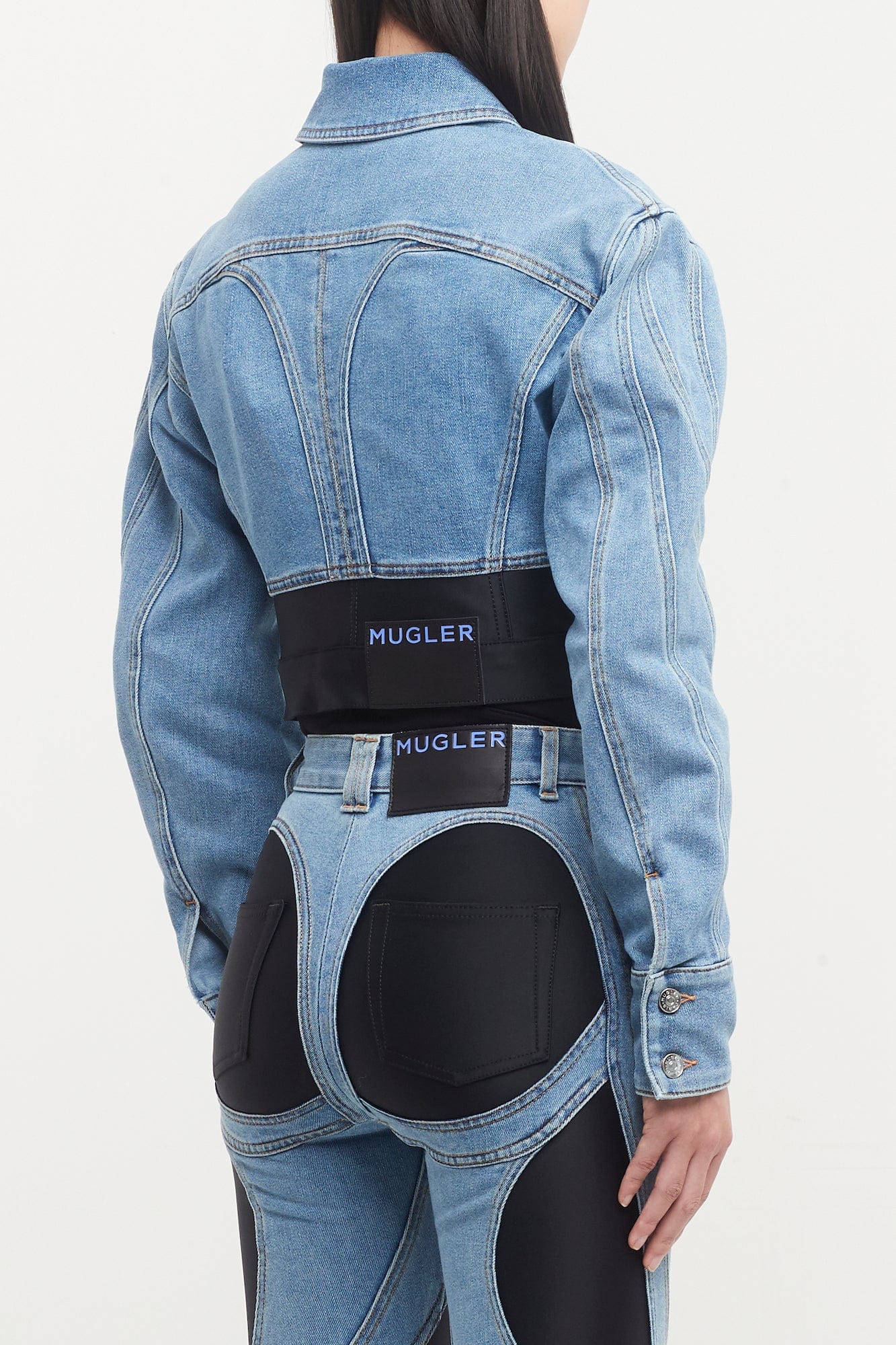 Mugler Denim Jersey Jacket - Image 3