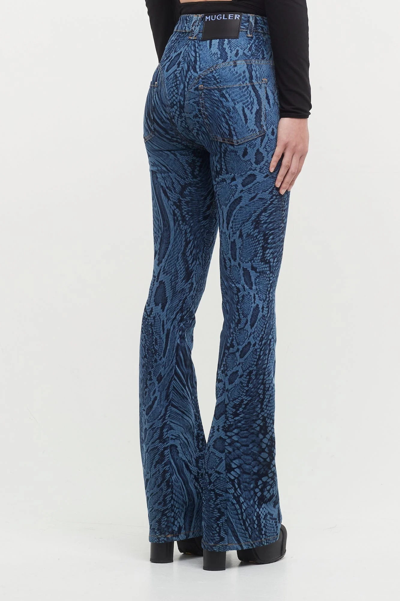 Mugler Laser Snake Denim Pants - Image 3
