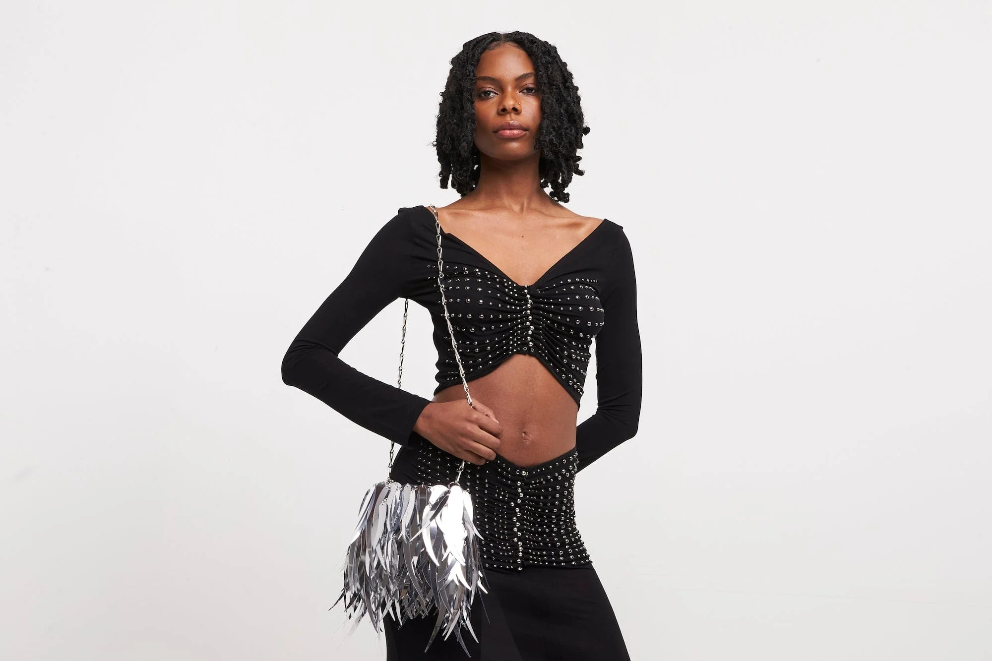 Rabanne Studded Crop Top - Image 4