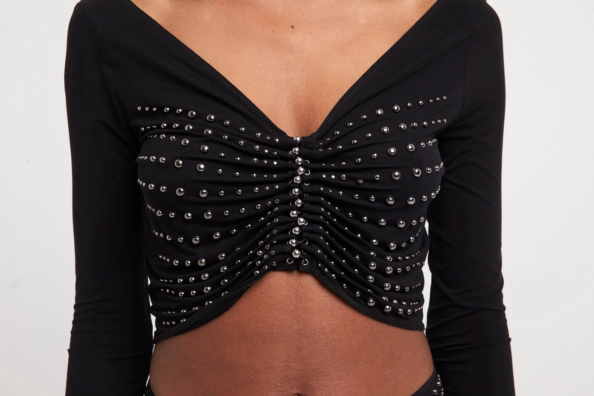 Rabanne Studded Crop Top - Image 5