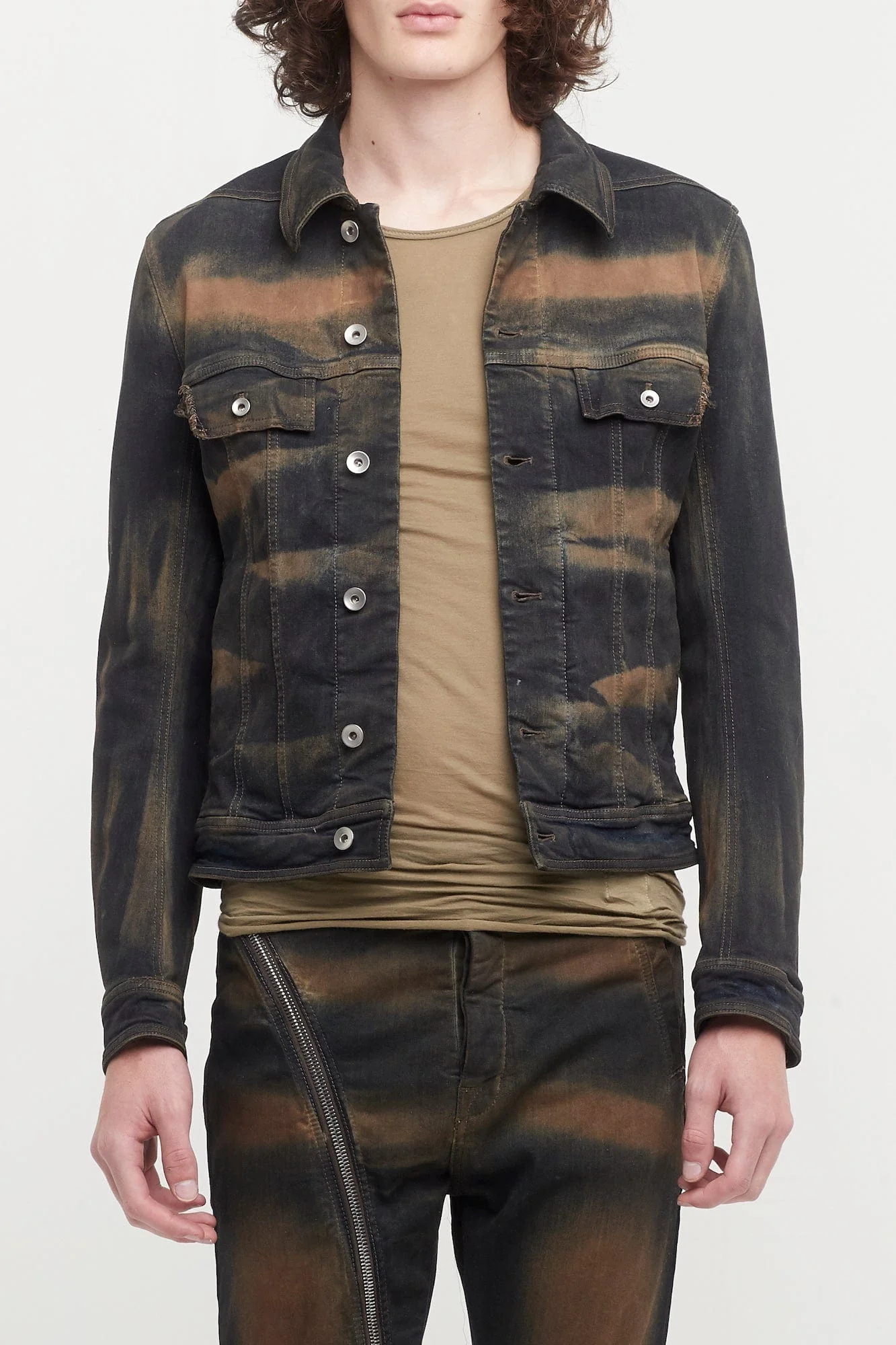 Rick Owens DRKSHDW Trucker Jacket in Mud