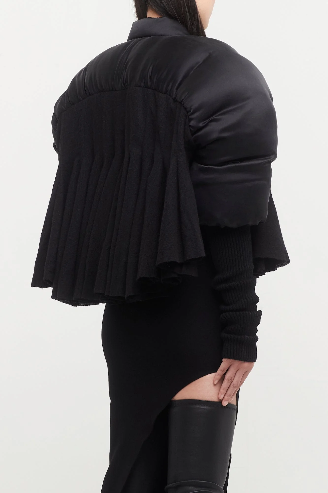 Rick Owens Duvetessa Cropped Jacket in Black - Image 3