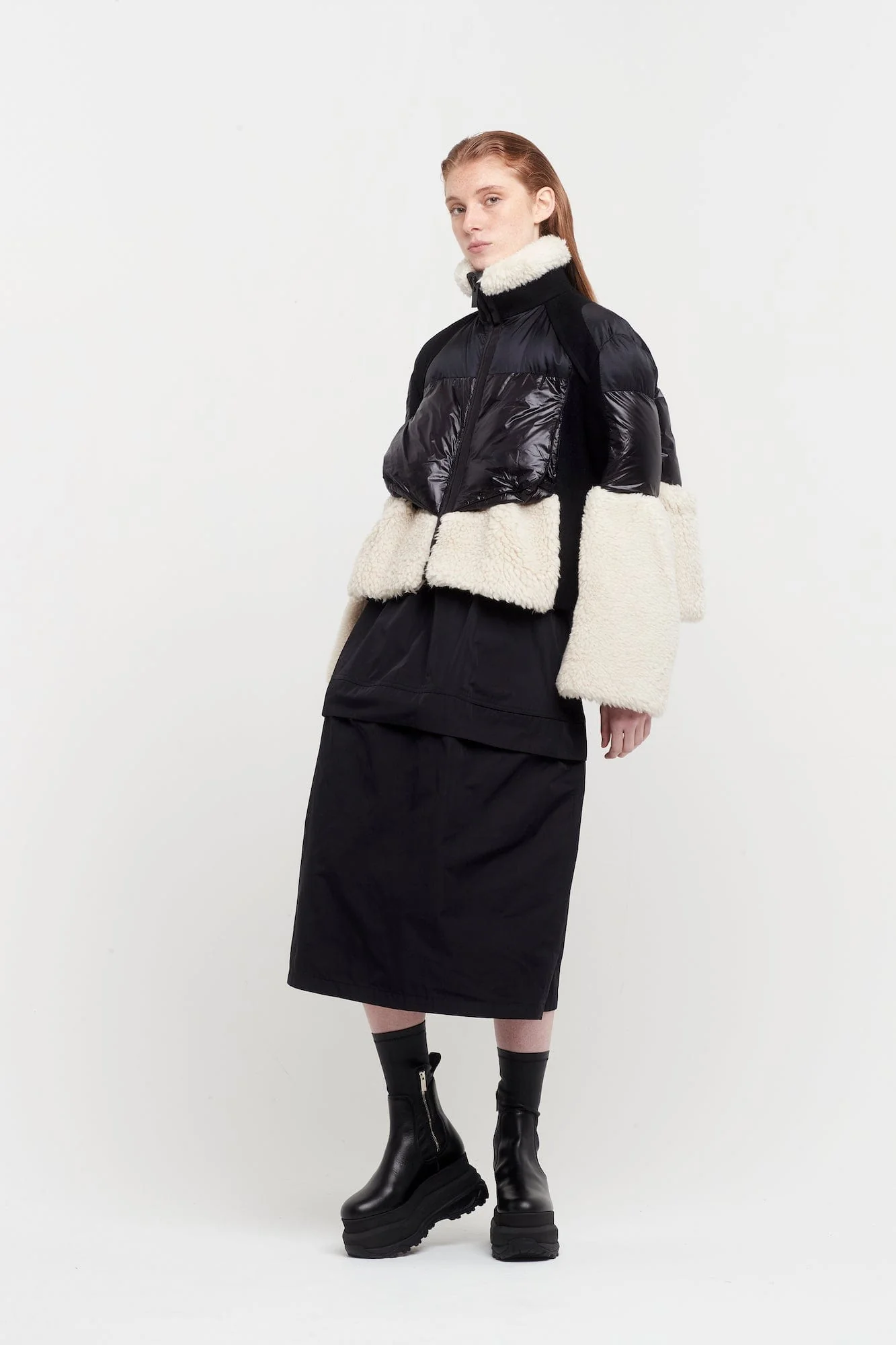 Sacai Faux Shearling Padded Blouson - Image 4