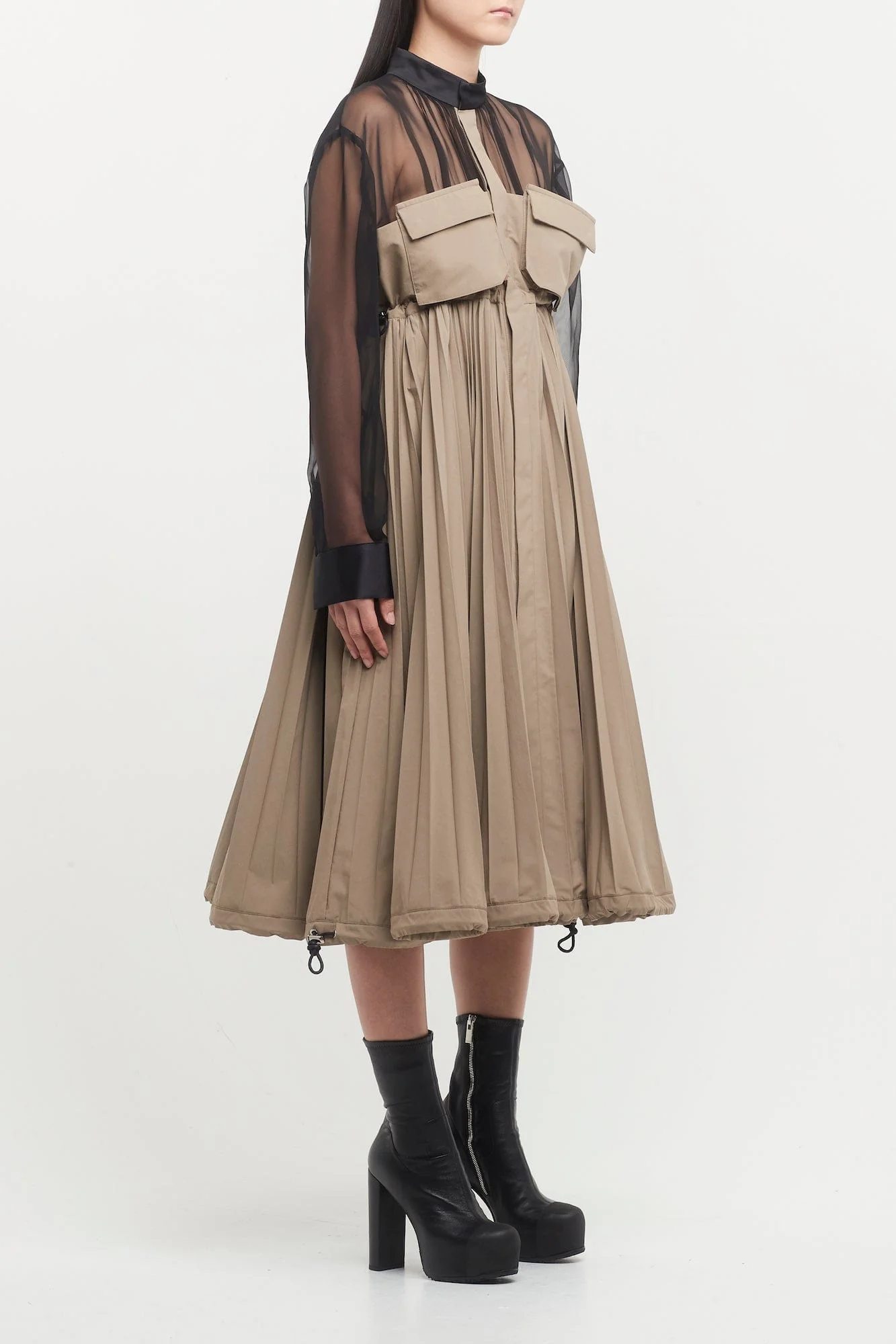 Sacai Matte Taffeta Dress - Image 2