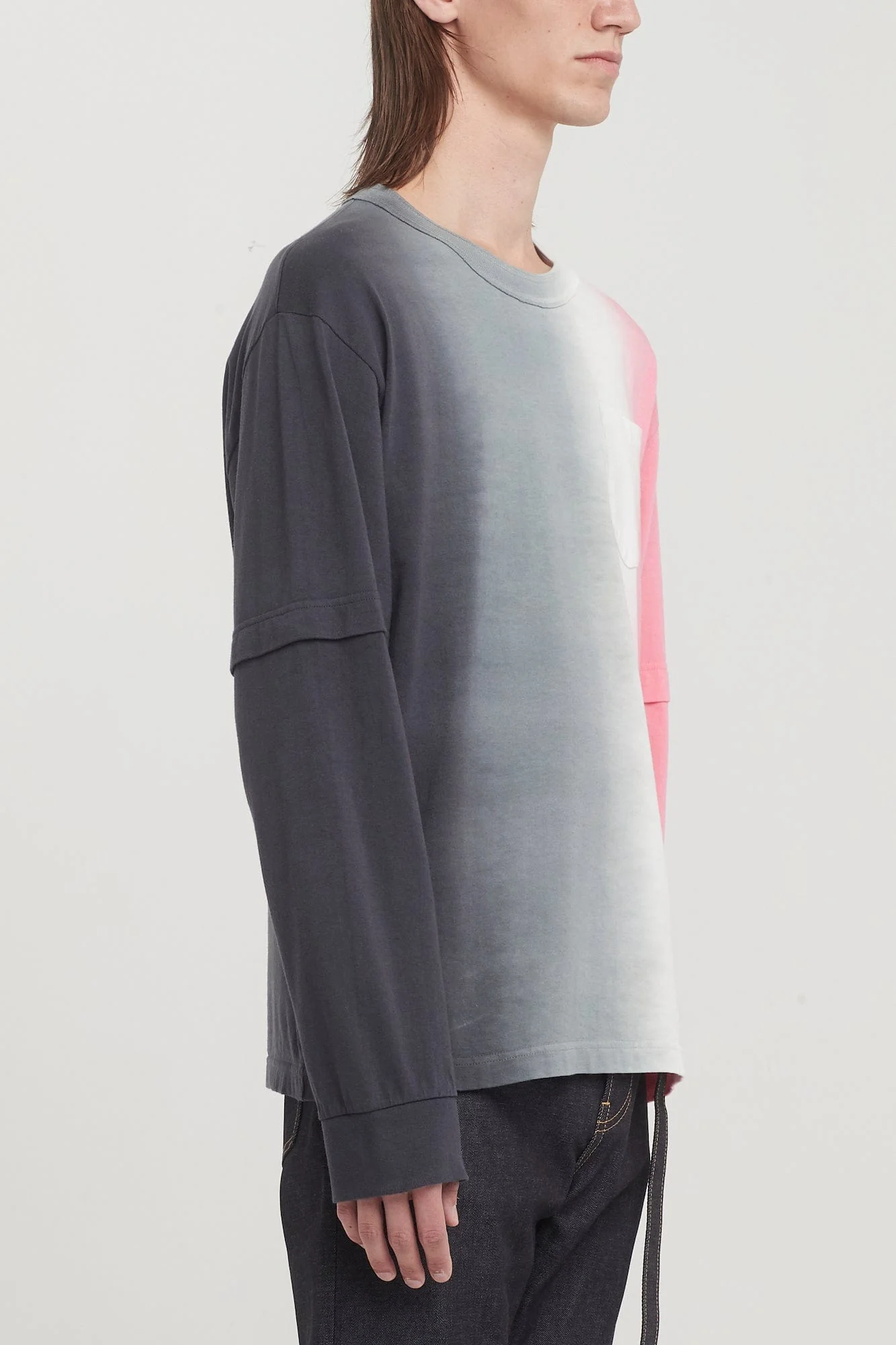 Sacai Tie Dye Cotton Jersey LS T-Shirt - Image 2