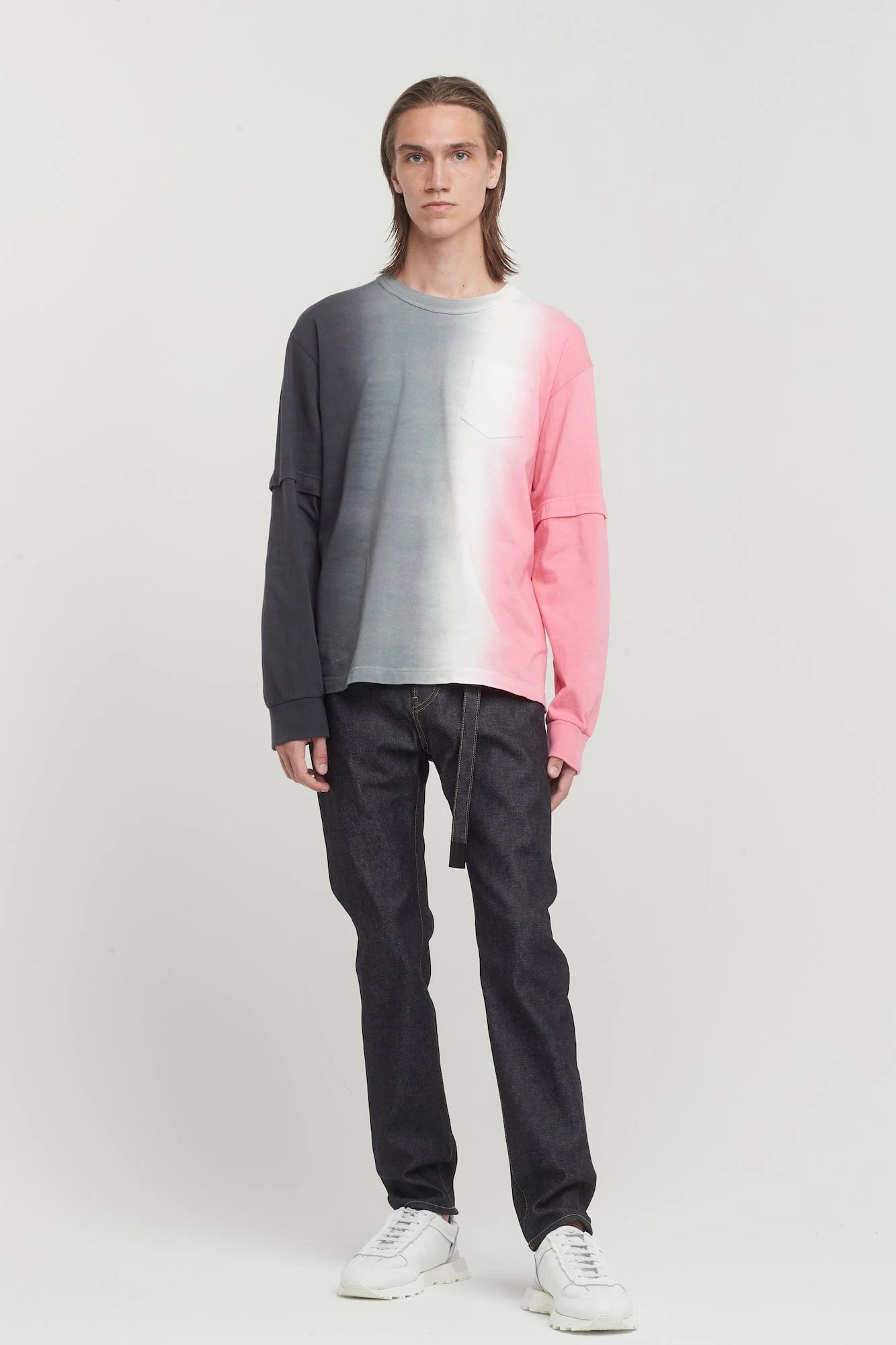 Sacai Tie Dye Cotton Jersey LS T-Shirt - Image 4