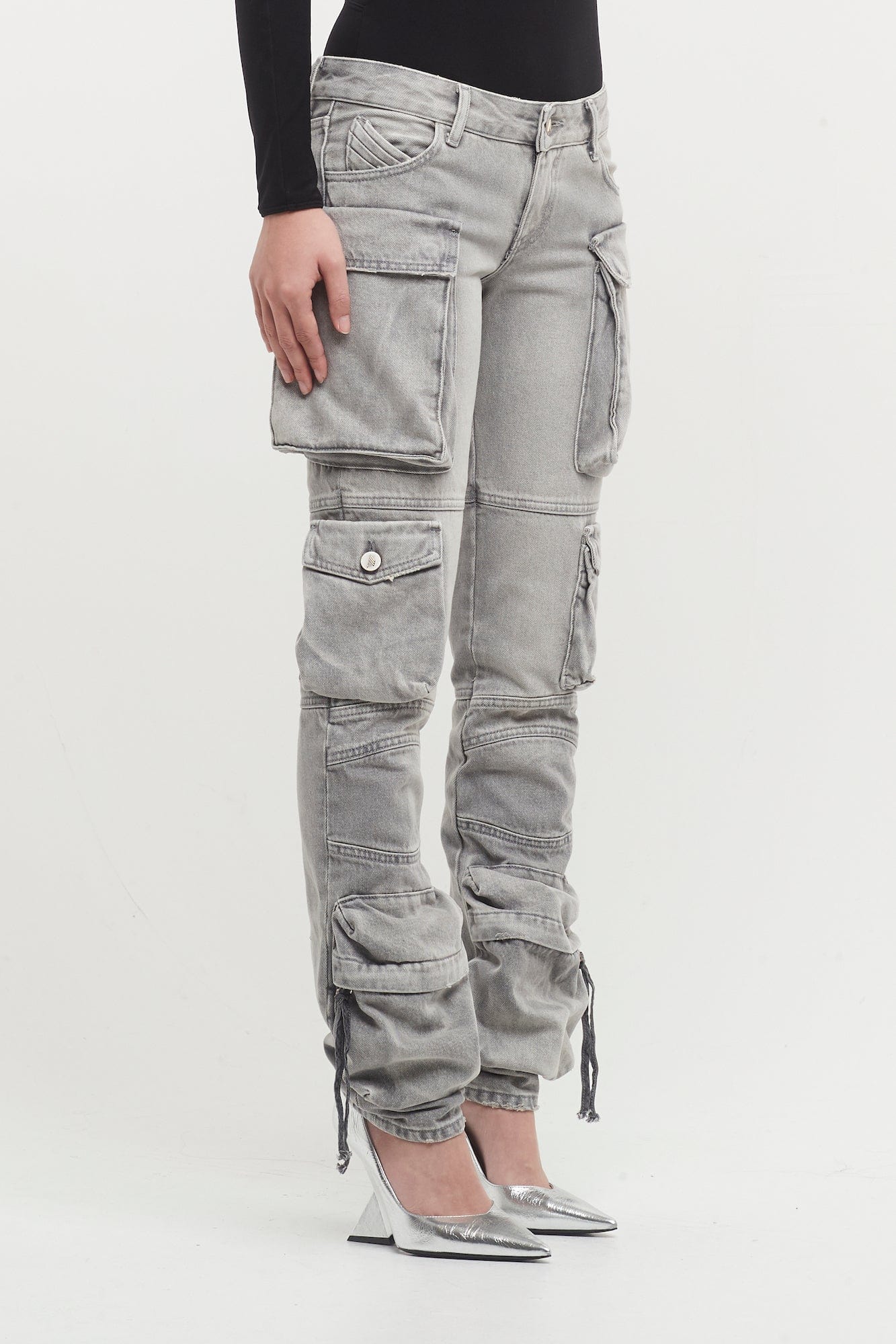 The Attico Essie Long Pants in Grey - Image 2