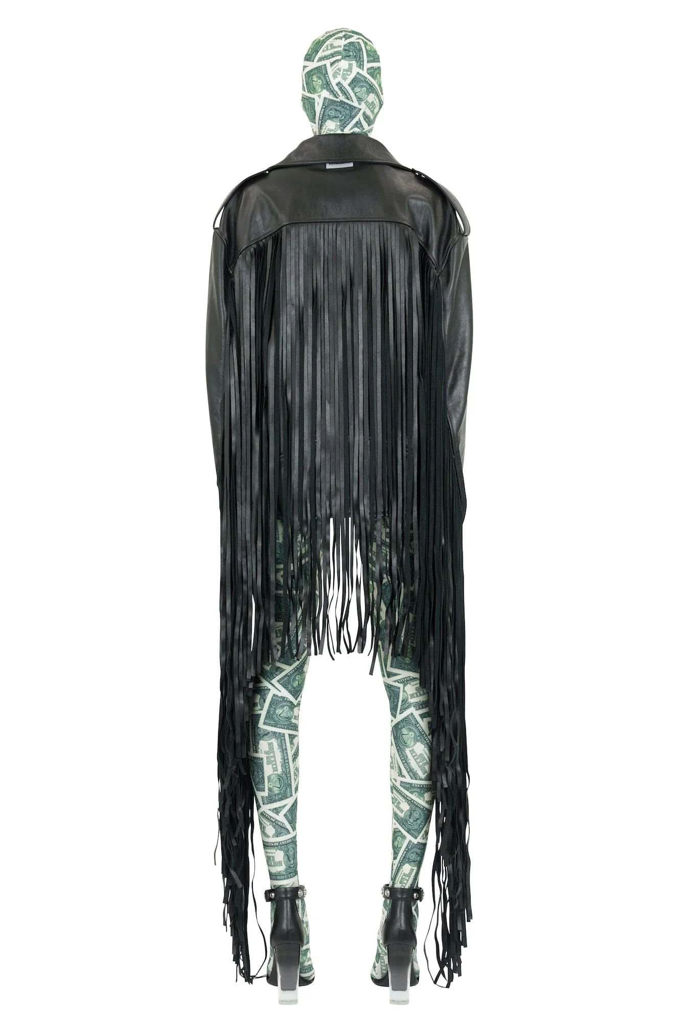 Vetements Fringed Biker Jacket in Black - Image 4
