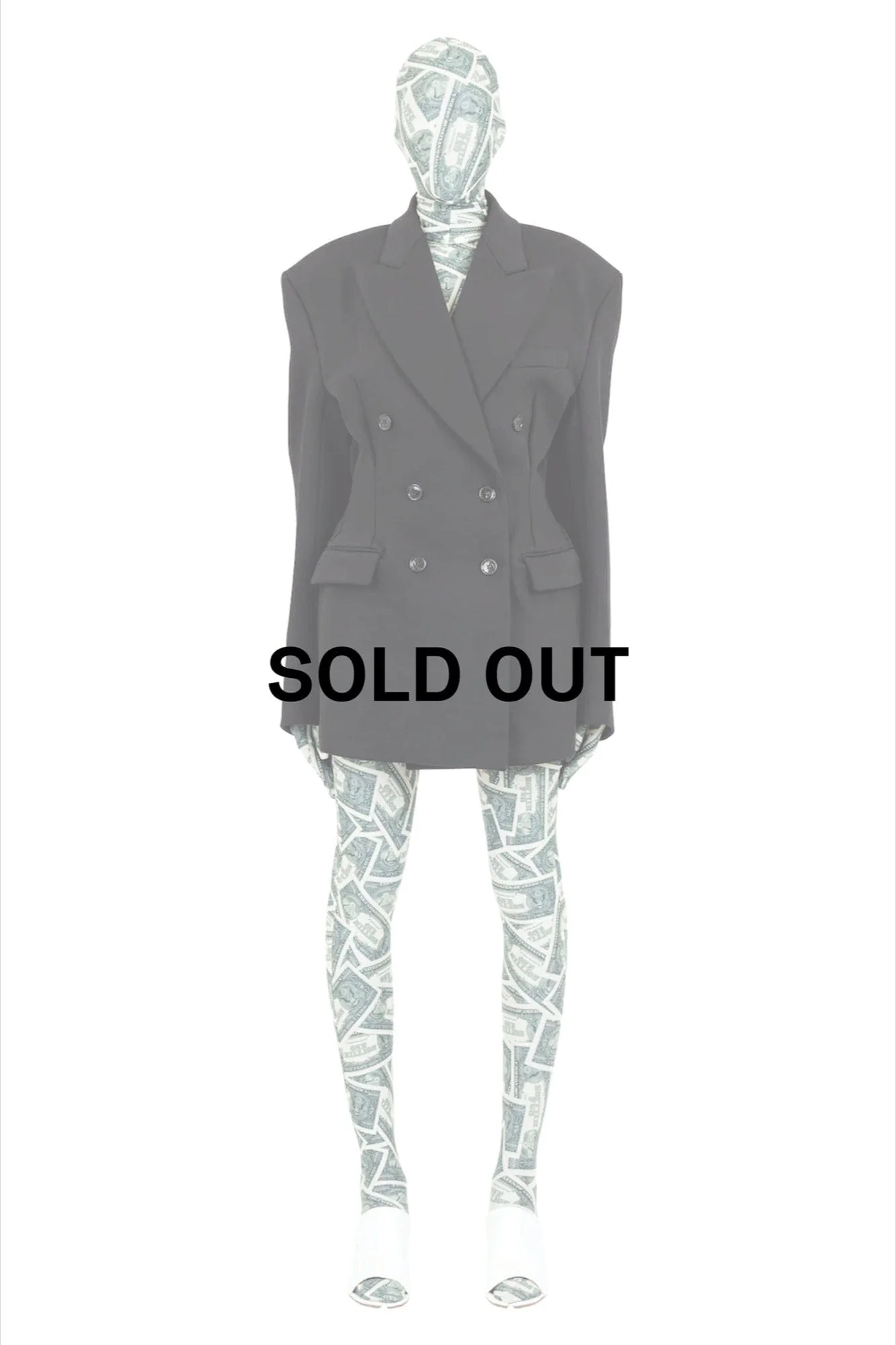 Vetements Hourglass Molton Tailored Jacket in Black