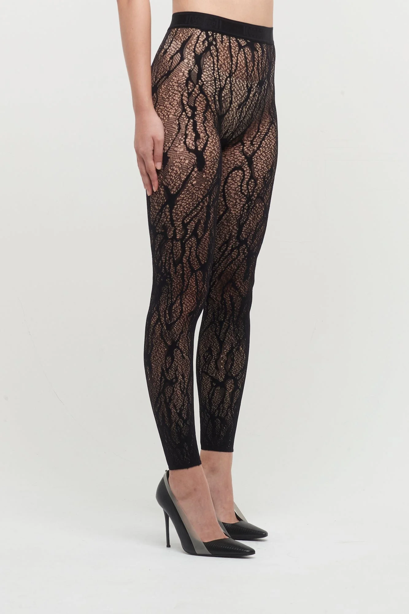 Wolford Snake Lace Tights Leggings - Image 2