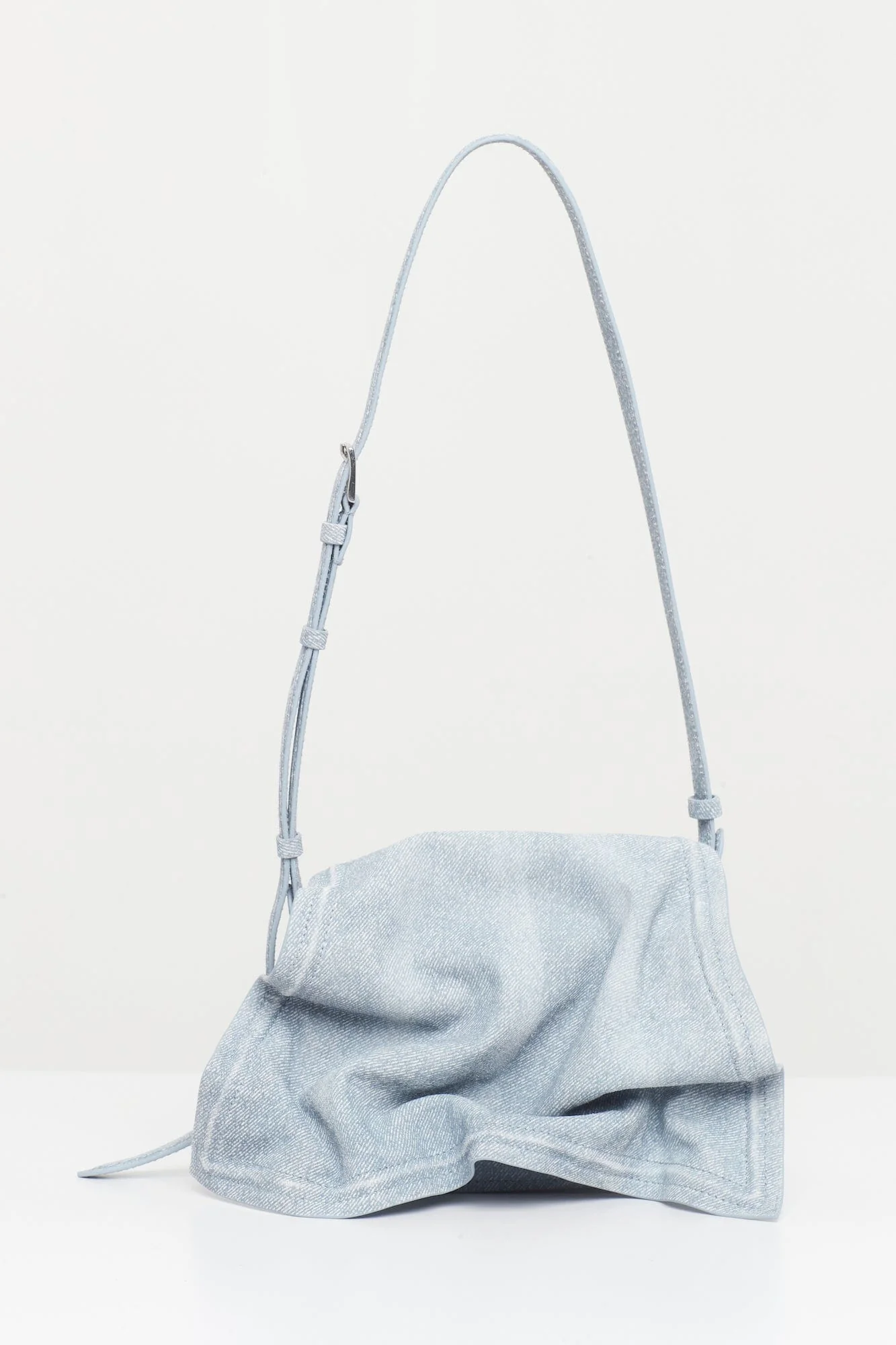 Y/Project Wire Bag in Denim Leather - Image 4