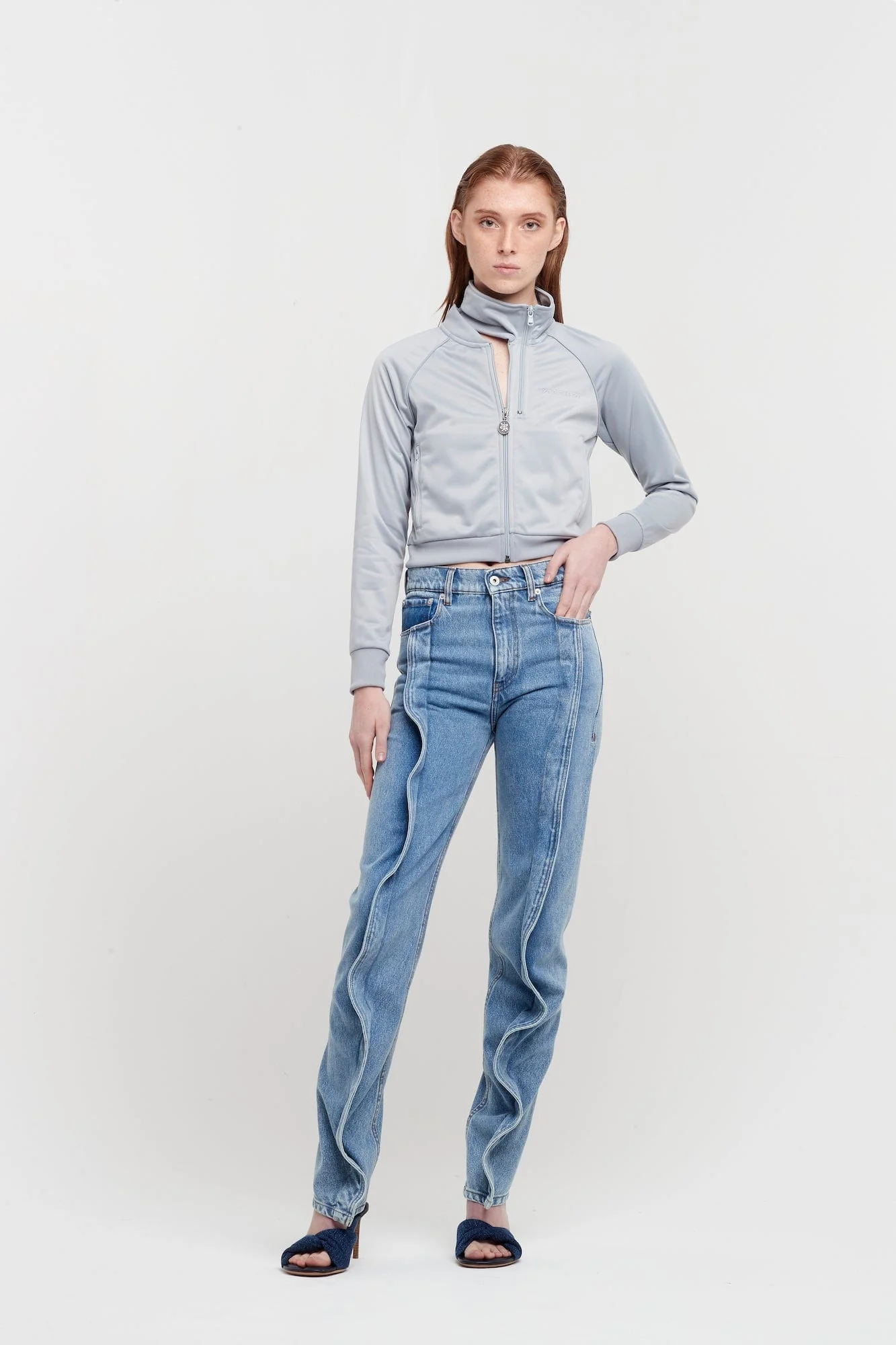Y/Project Womens Double Collar Track Jacket - Image 4