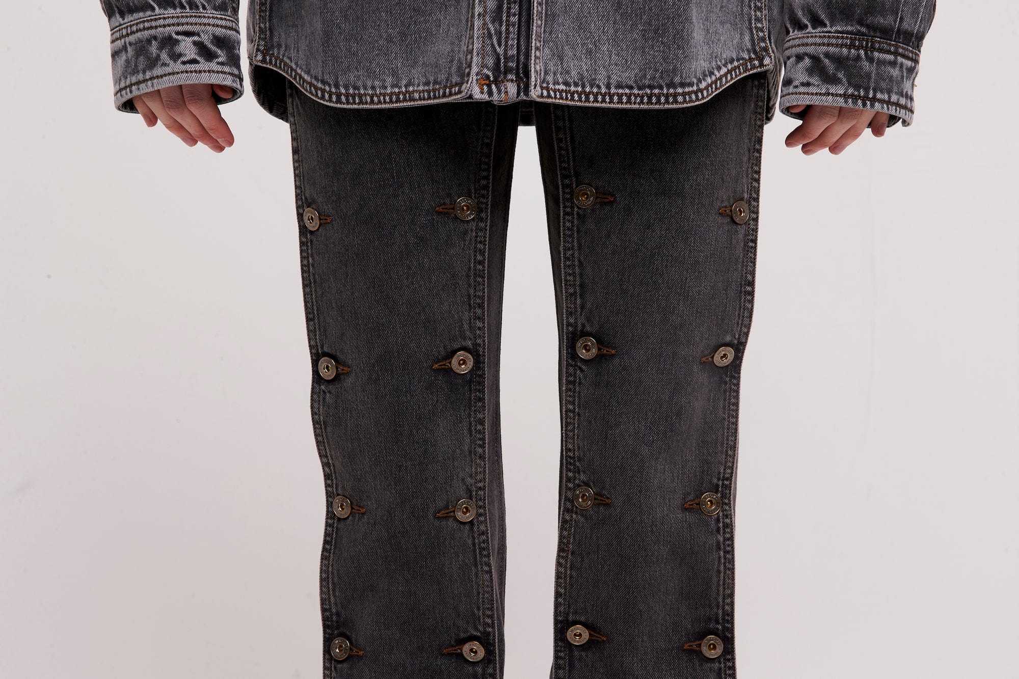 Y/Project Womens Evergreen Snap Off Jeans - Image 4
