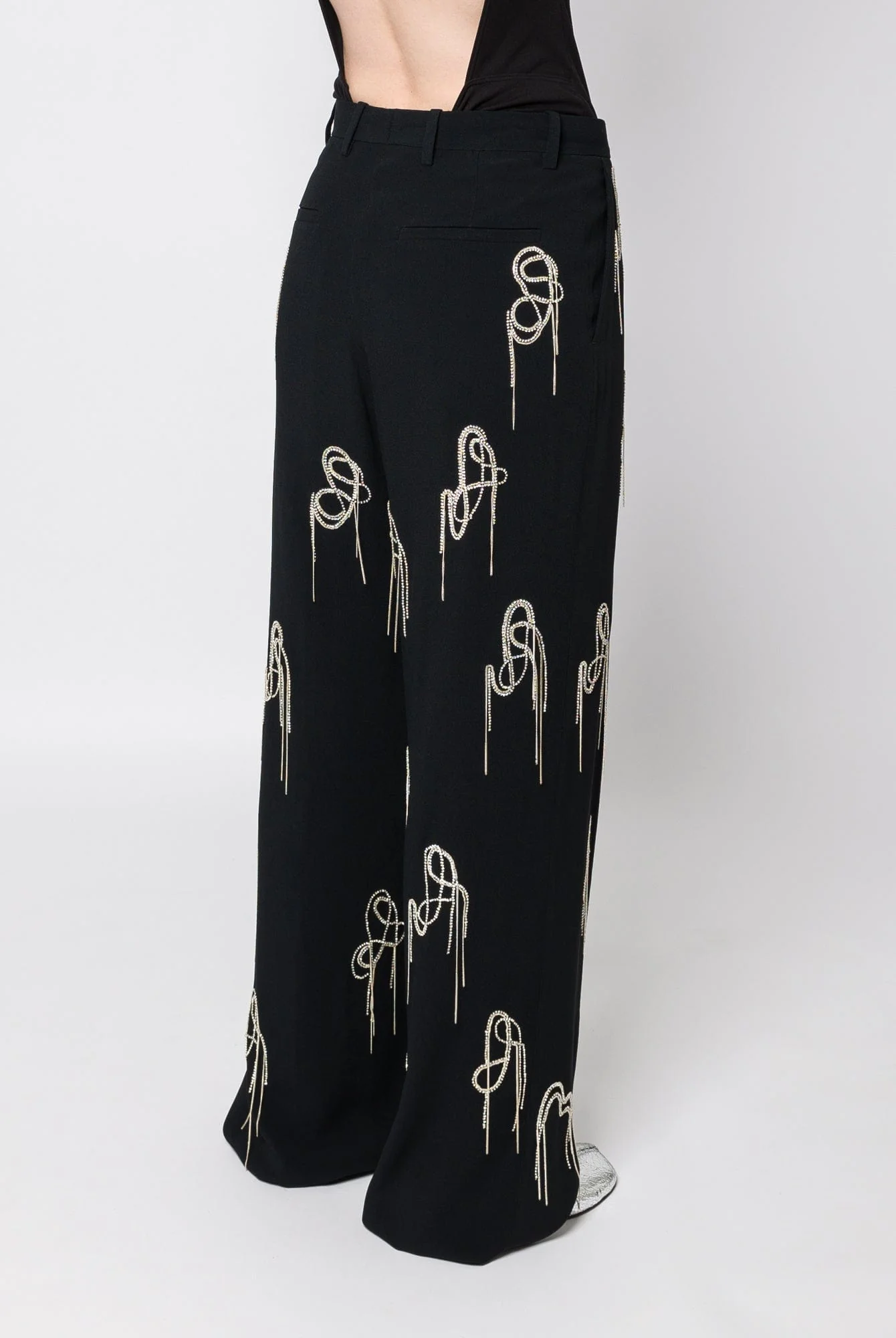 Dries Van Noten Porter Embroidered Pants Black - Image 3