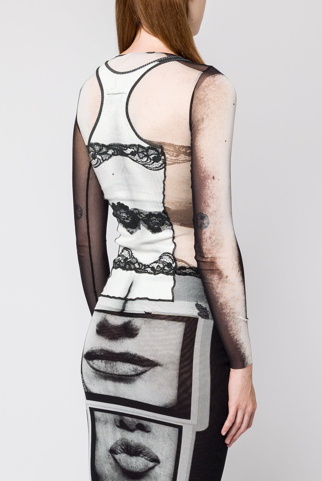 Jean Paul Gaultier Body Lace Mariniere Mesh Top - Image 3