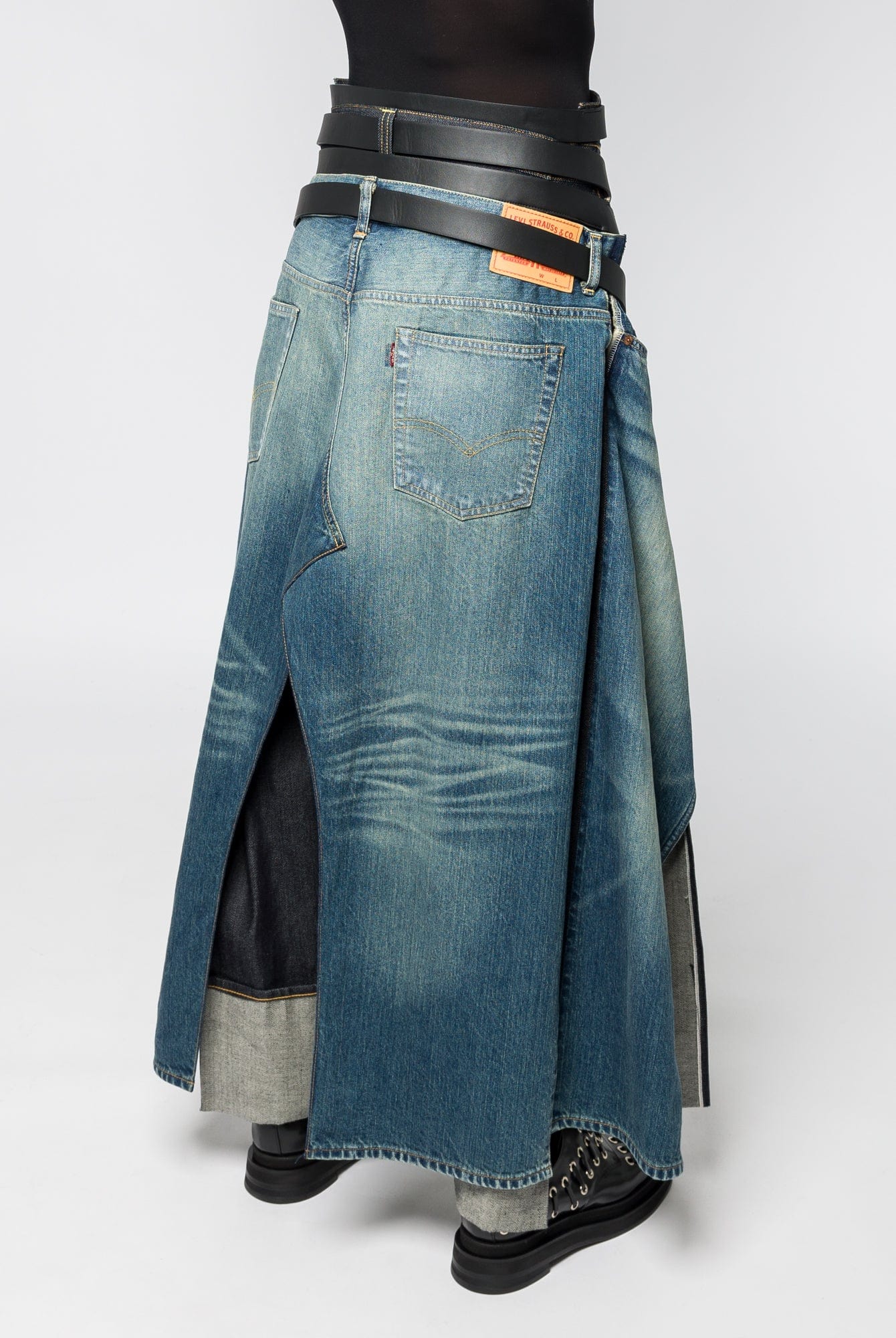 Junya Watanabe Layered Belted Denim - Image 3