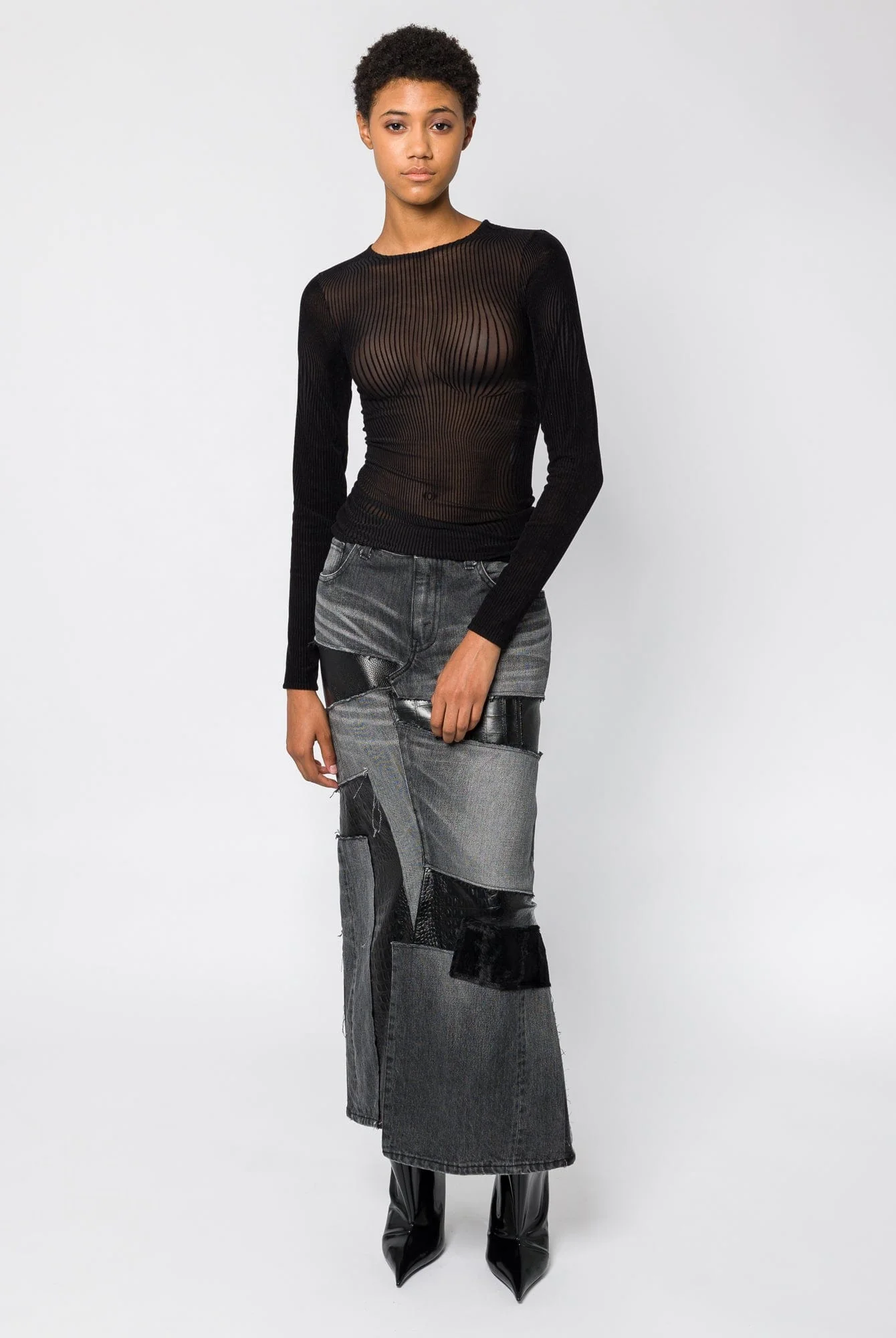 Junya Watanabe Patchwork Skirt - Image 4