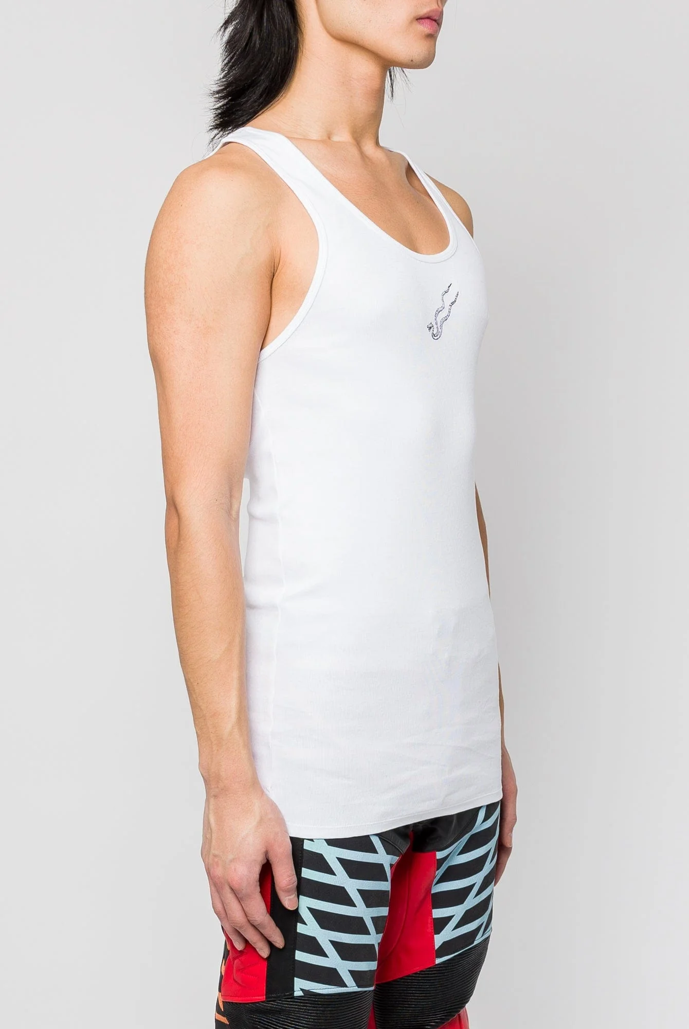 Lu'u Dan Unisex Logo Tank Top in White - Image 2