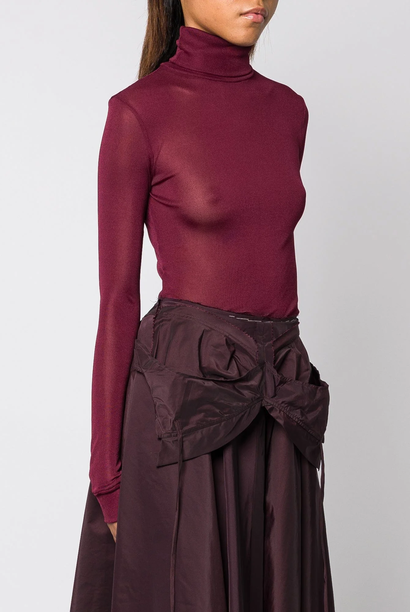 Maison Margiela Bodysuit in Burgundy - Image 2