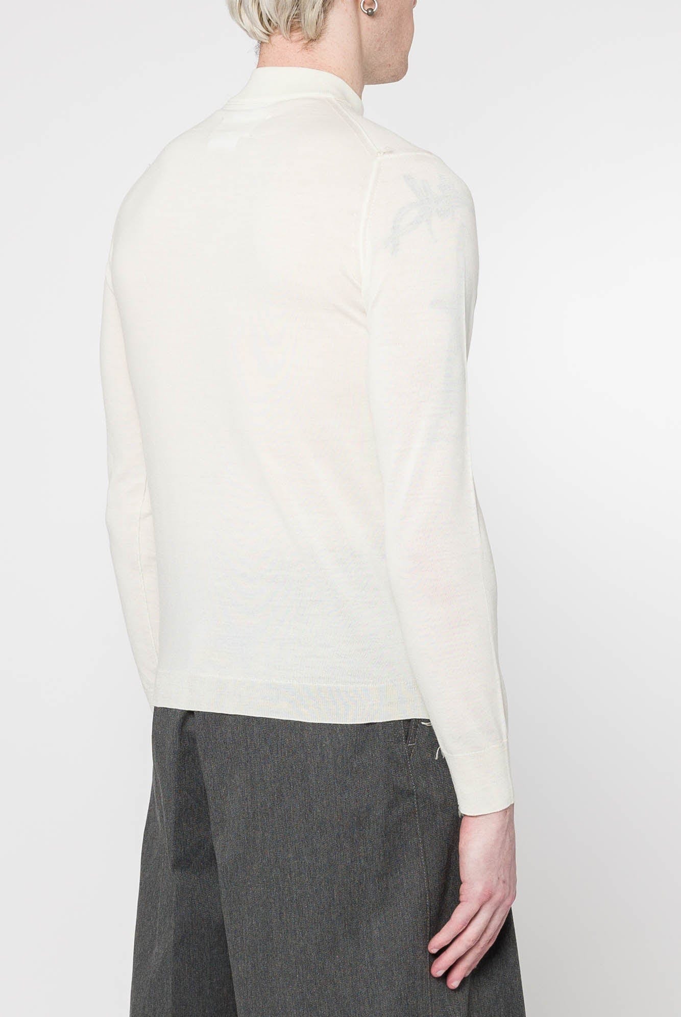 Maison Margiela Crewneck Sweater in White - Image 3