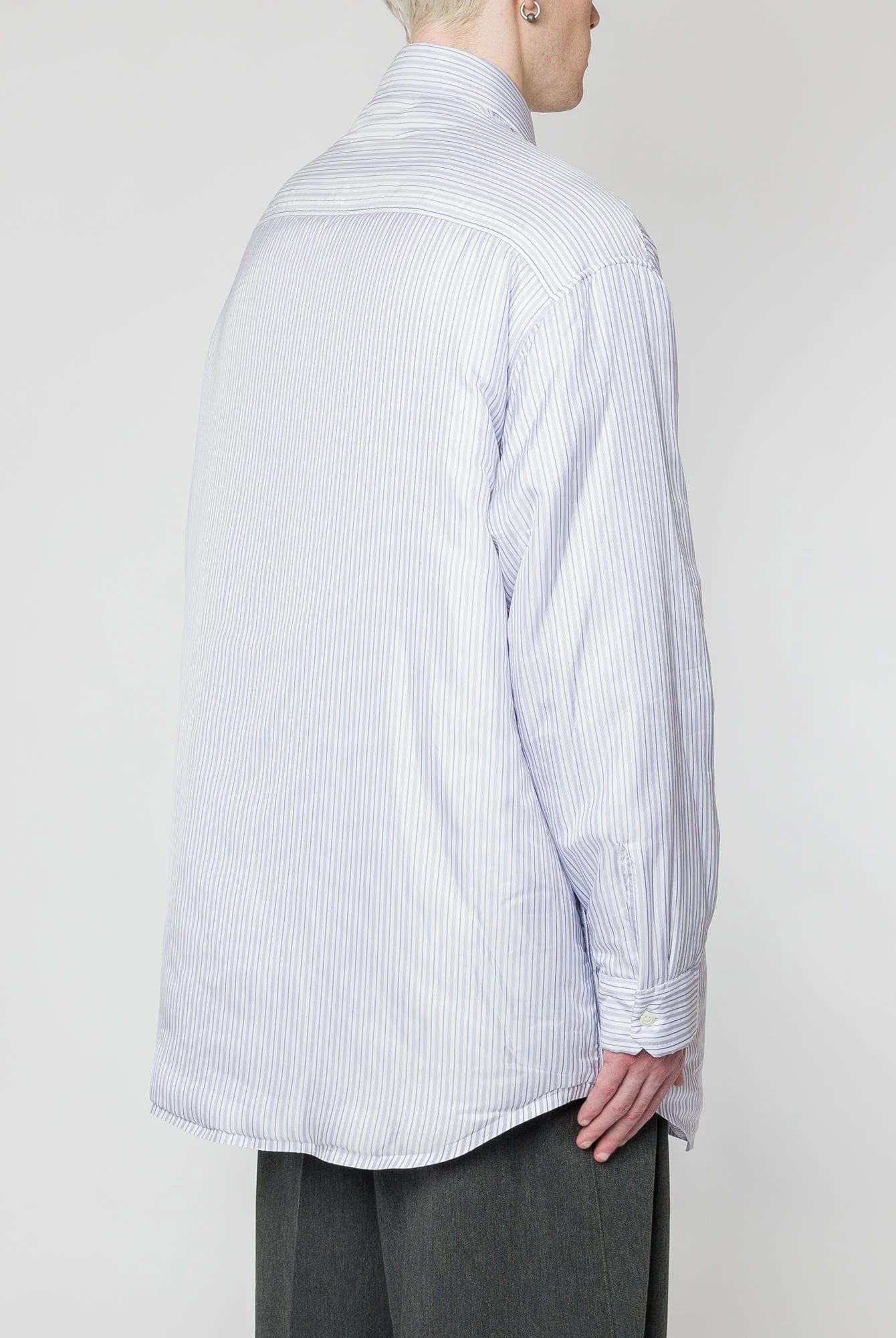 Maison Margiela Long Sleeved Padded Shirt in Blue - Image 3