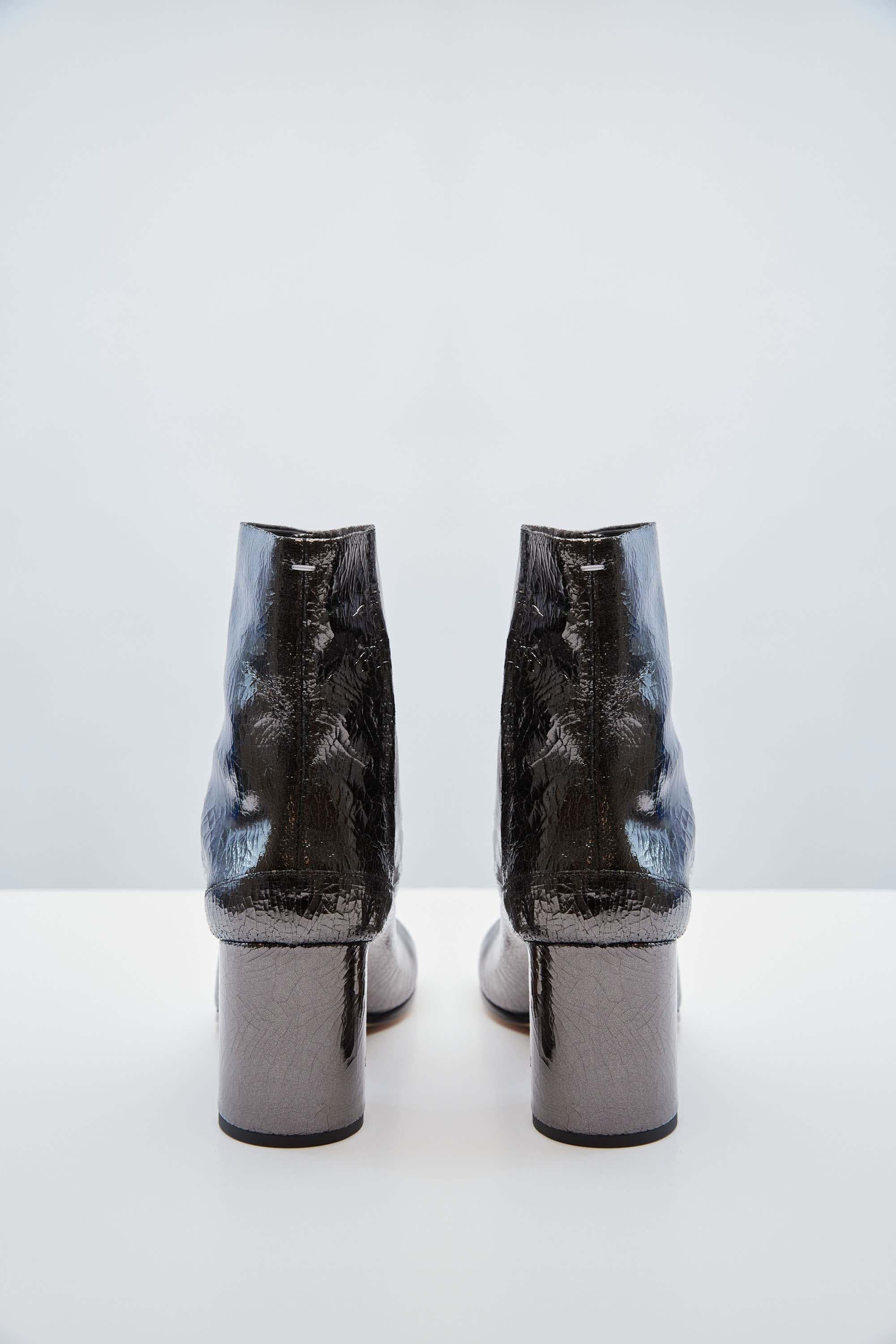 Maison Margiela Tabi Ankle Boots in Crackle Patent - Image 5