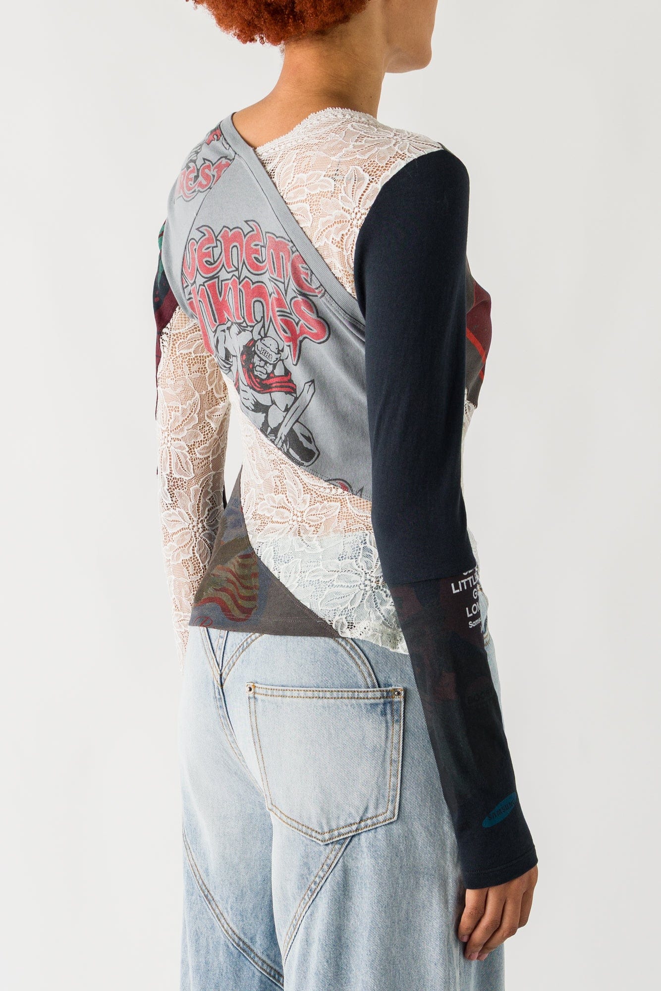 Marine Serre Regenerated T-Shirts and Lace Twisted Top - Image 3